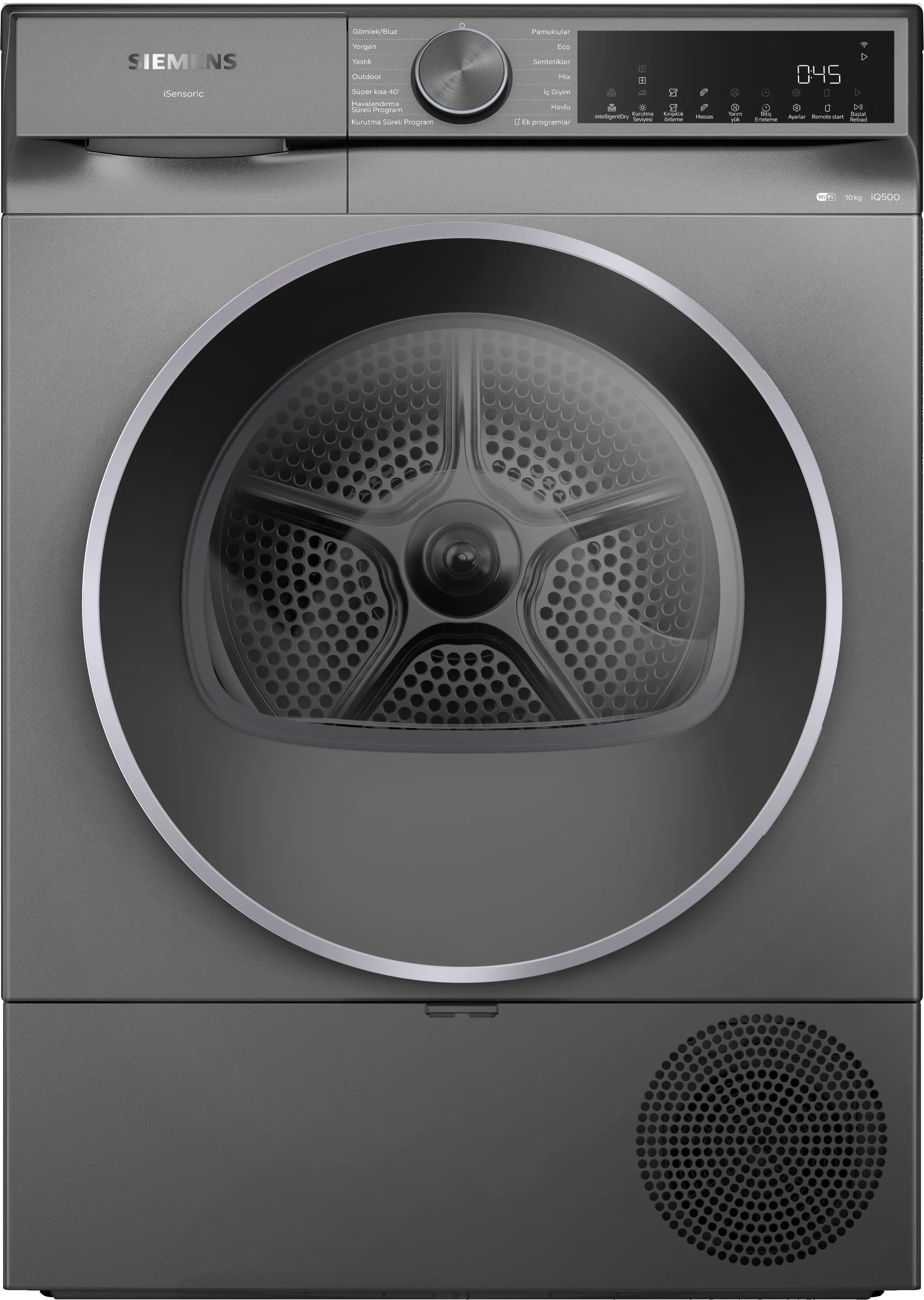 iQ500 Isı Pompalı Kurutma Makinesi 10 kg Antrasit 