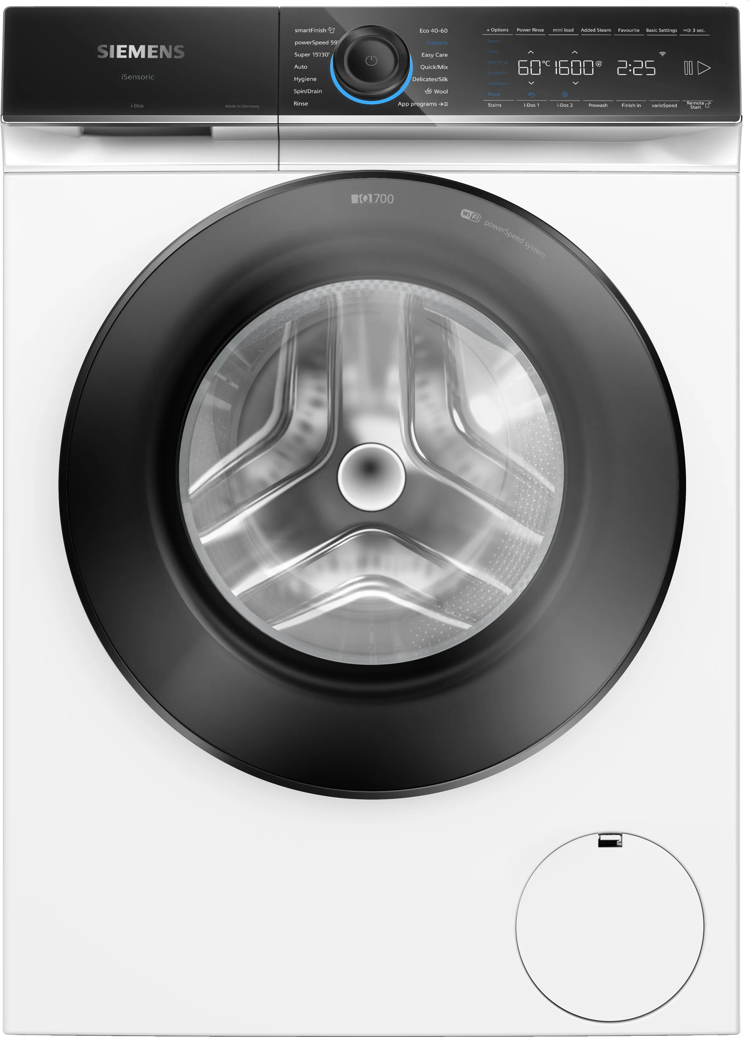 iQ700 מכונת כביסה פתח קדמי 11 kg מקסימום 1600 סל"ד