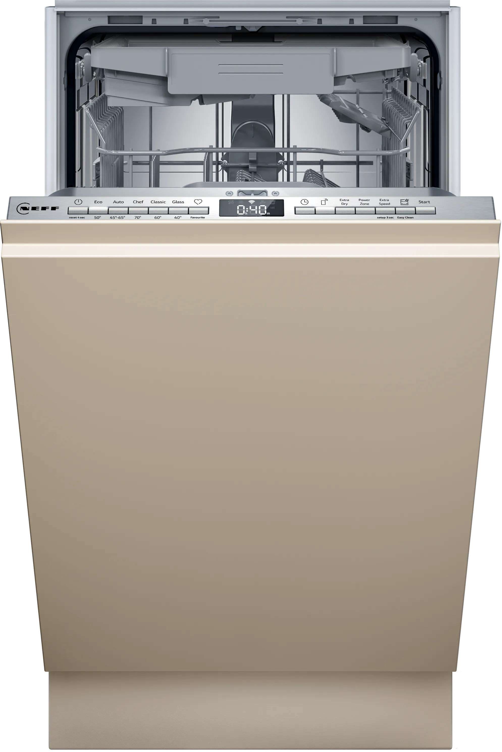 N 50 Täielikult integreeritav nõudepesumasin 45 cm Vario hinge