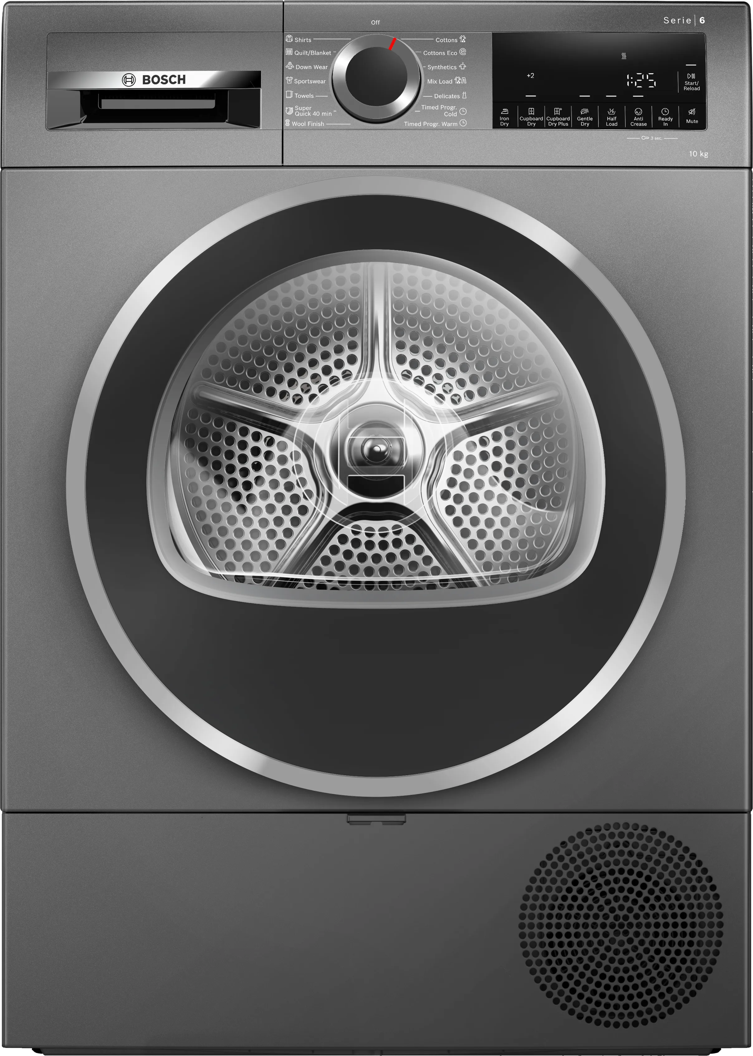 Series 6 Heat pump tumble dryer 10 kg Cast iron grey