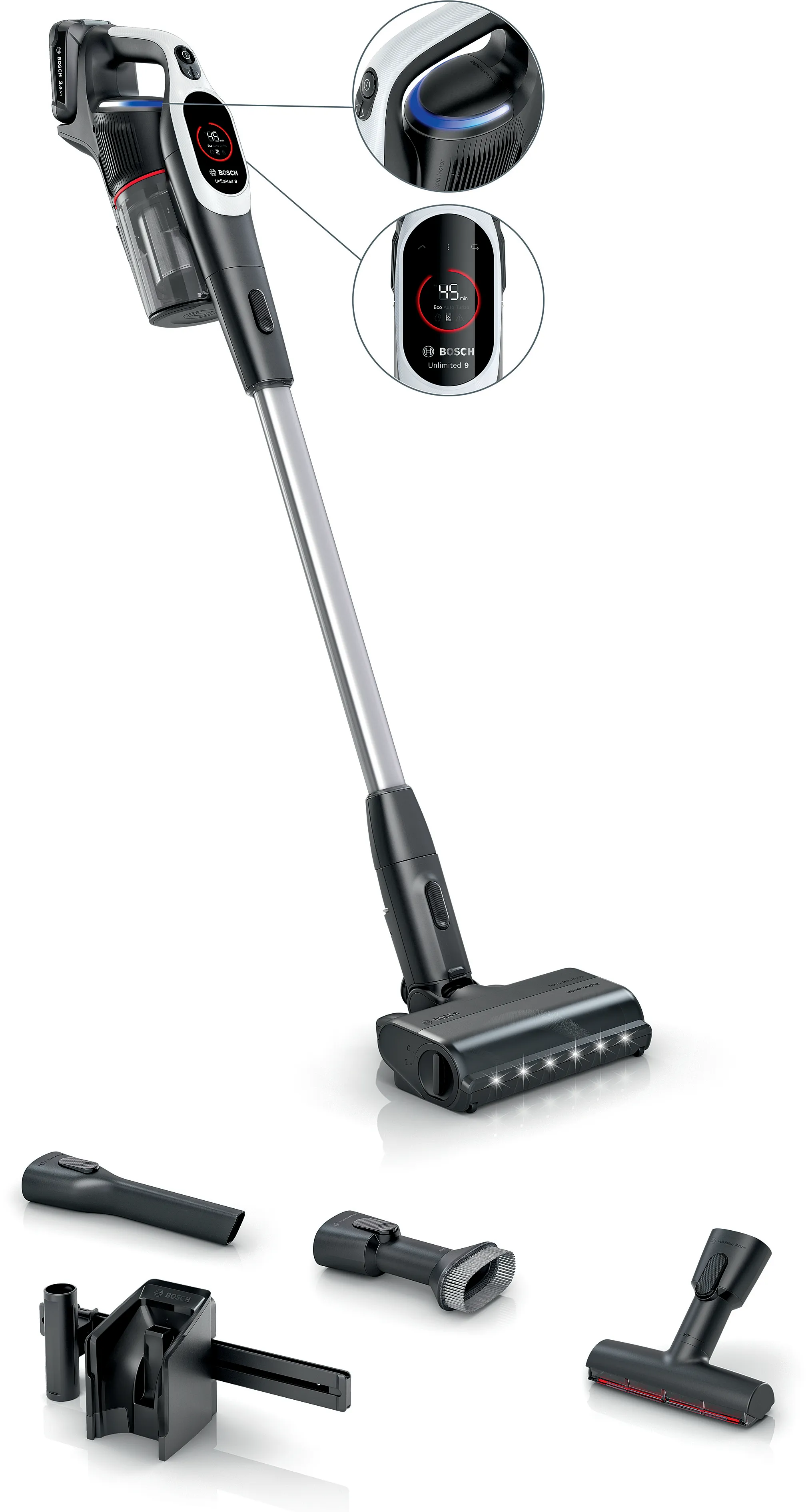 Rechargeable vacuum cleaner Unlimited 9 White 