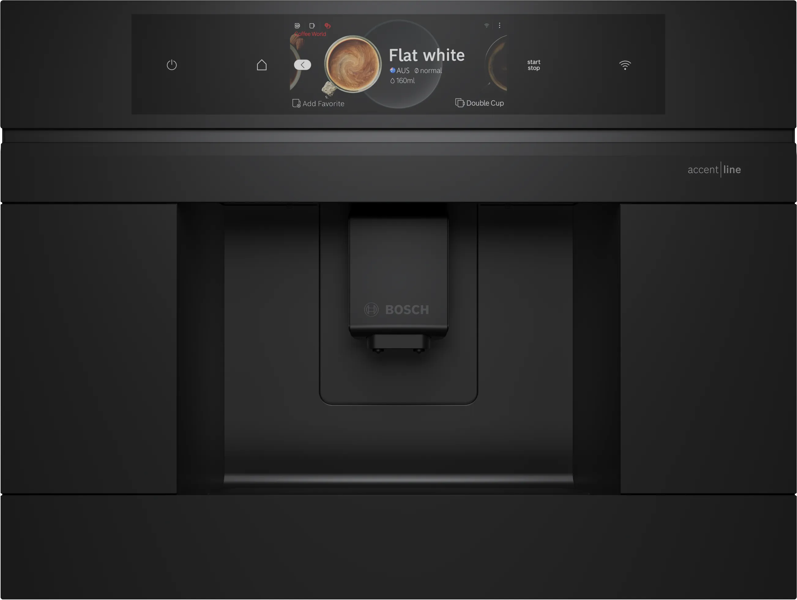 Série 8 Machine à espresso entièrement automatique encastrable Verre noir mat 