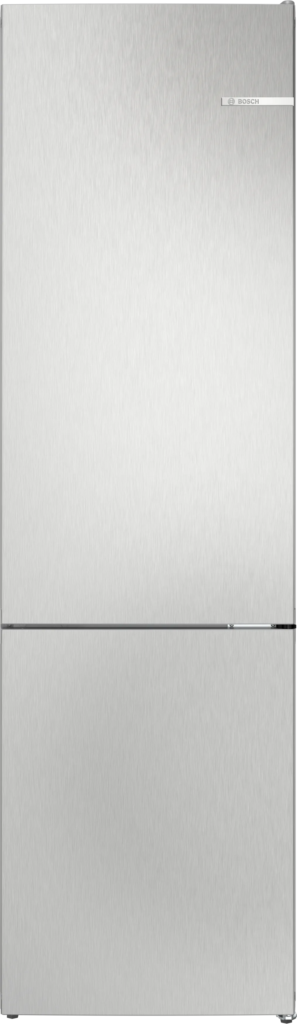 סדרה 4 מקרר עם מקפיא תחתון 203x60 cm דמוי נירוסטה