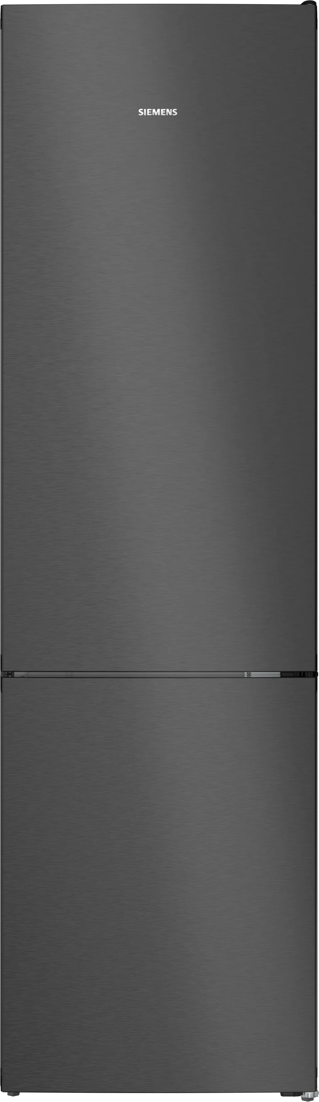 IQ300 free-standing fridge-freezer with freezer at bottom 203 x 60 cm Brushed black steel antiFingerprint