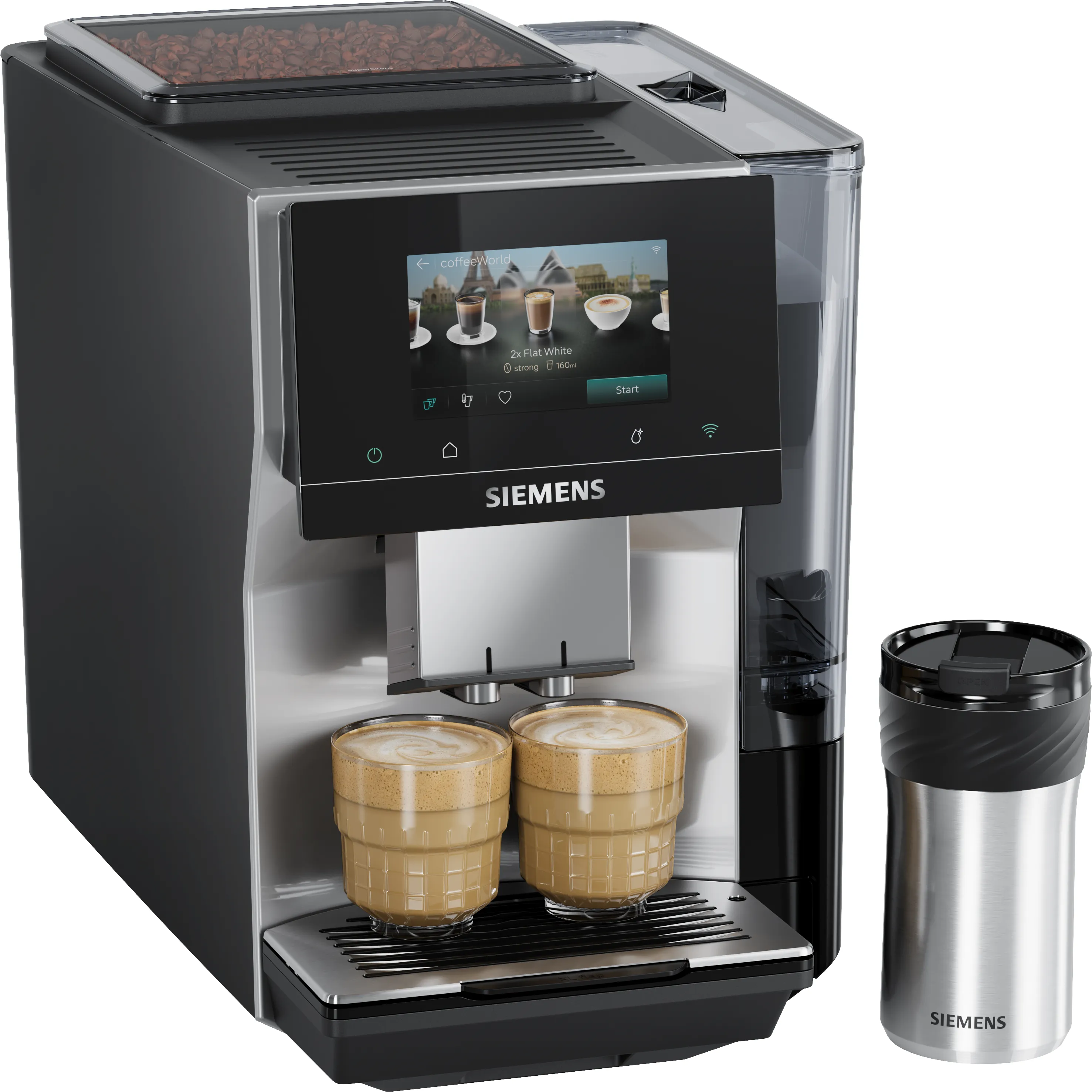 Plně automatický kávovar EQ700 iAroma stříbrná "inox" metalická 