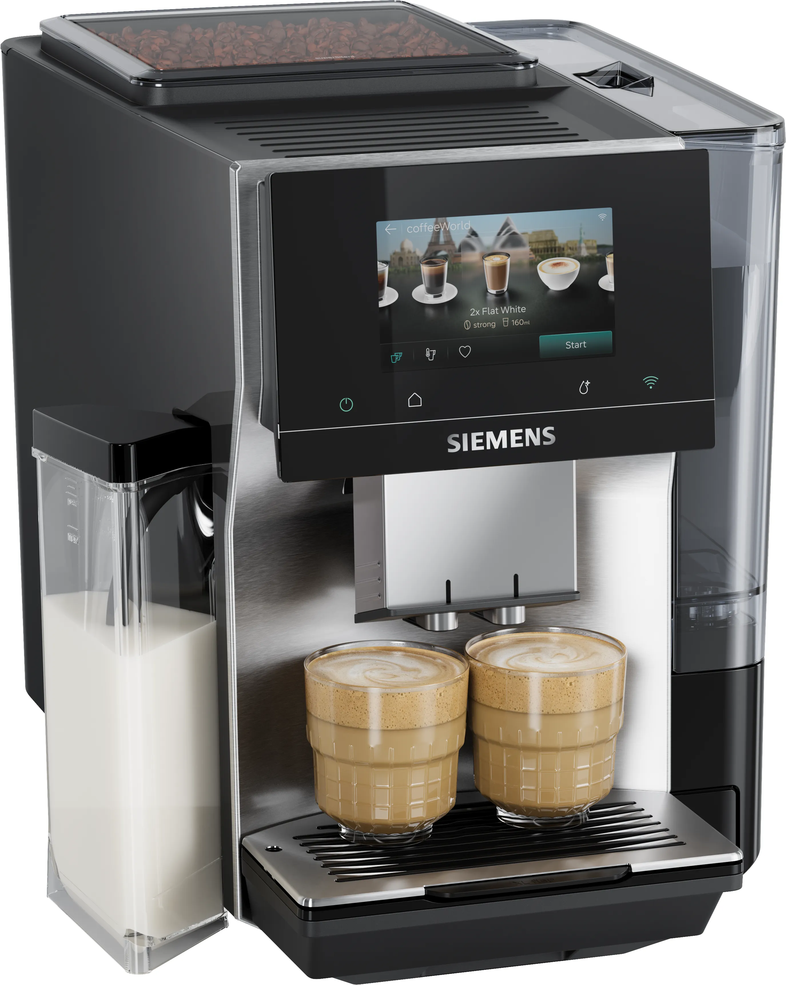 Machine à espresso entièrement automatique EQ700 iAroma Acier inox 