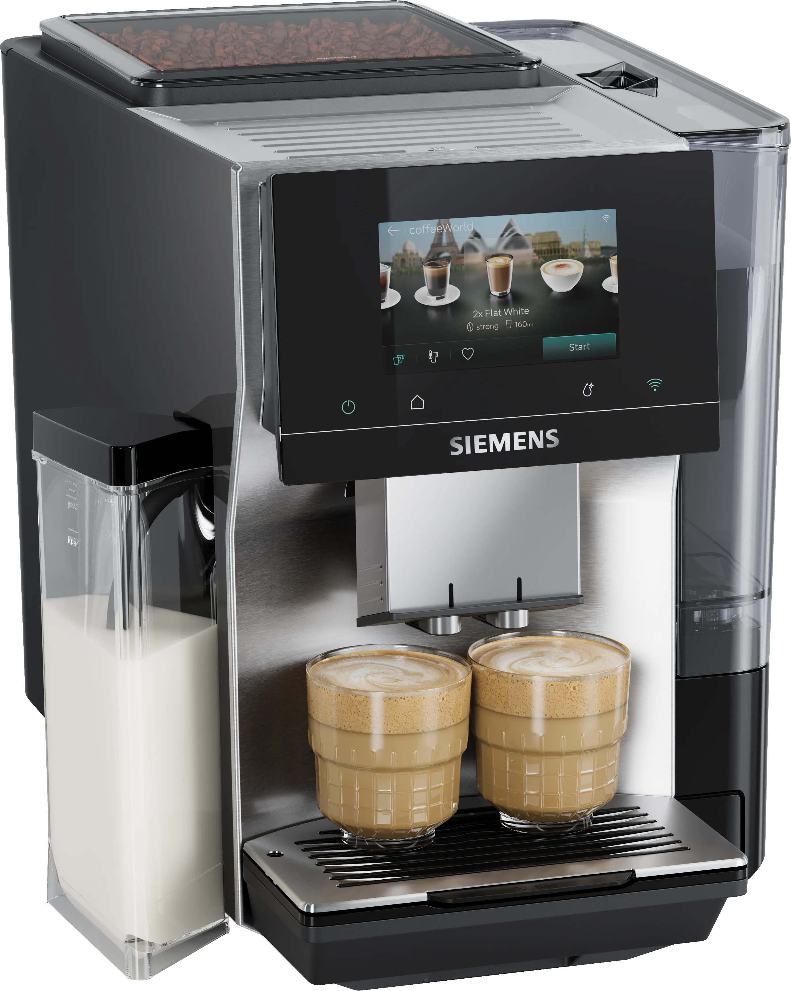 Helautomatisk kaffemaskin EQ700 iAroma Rostfritt stål 