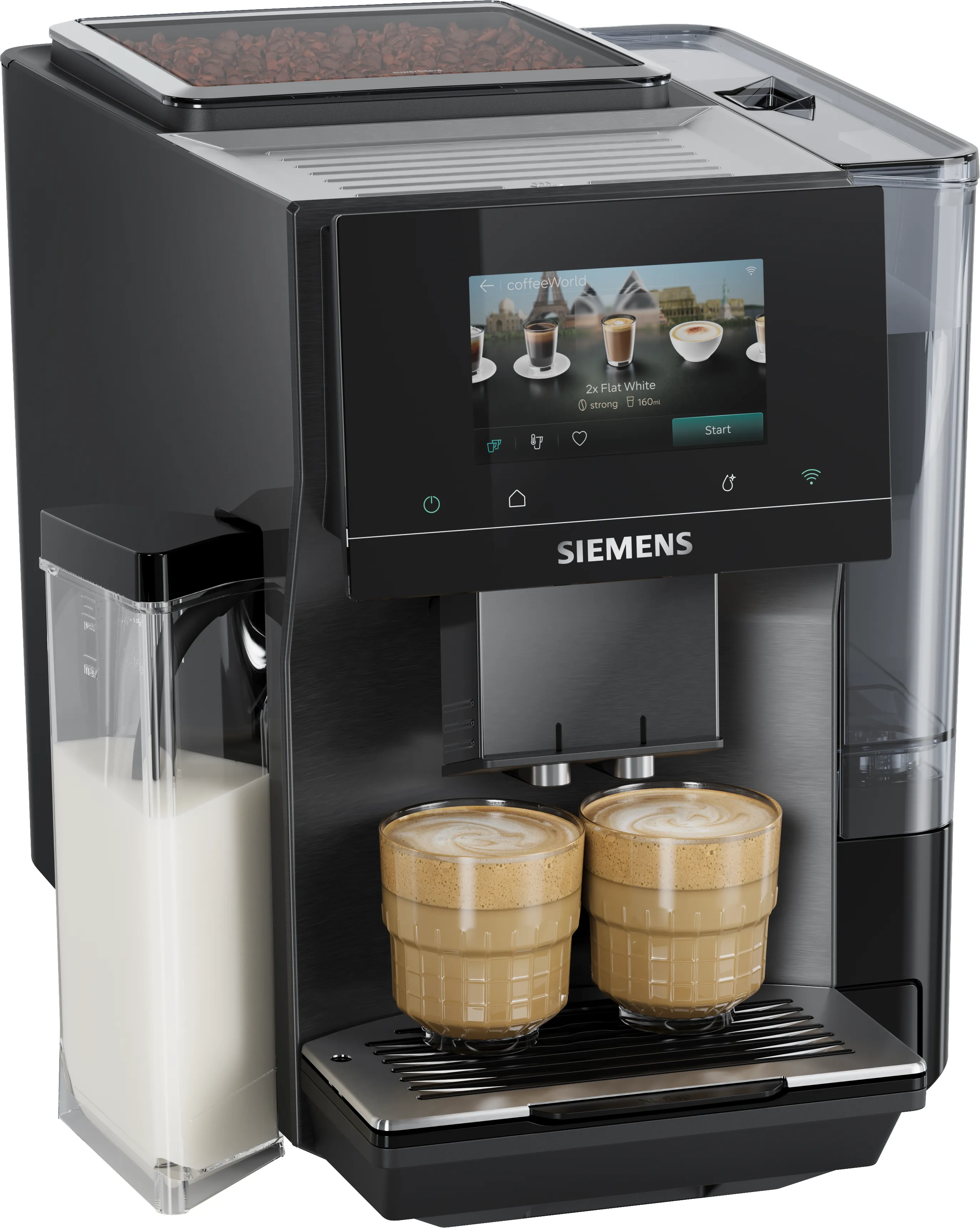 Machine à espresso entièrement automatique EQ700 integral Inox foncé 