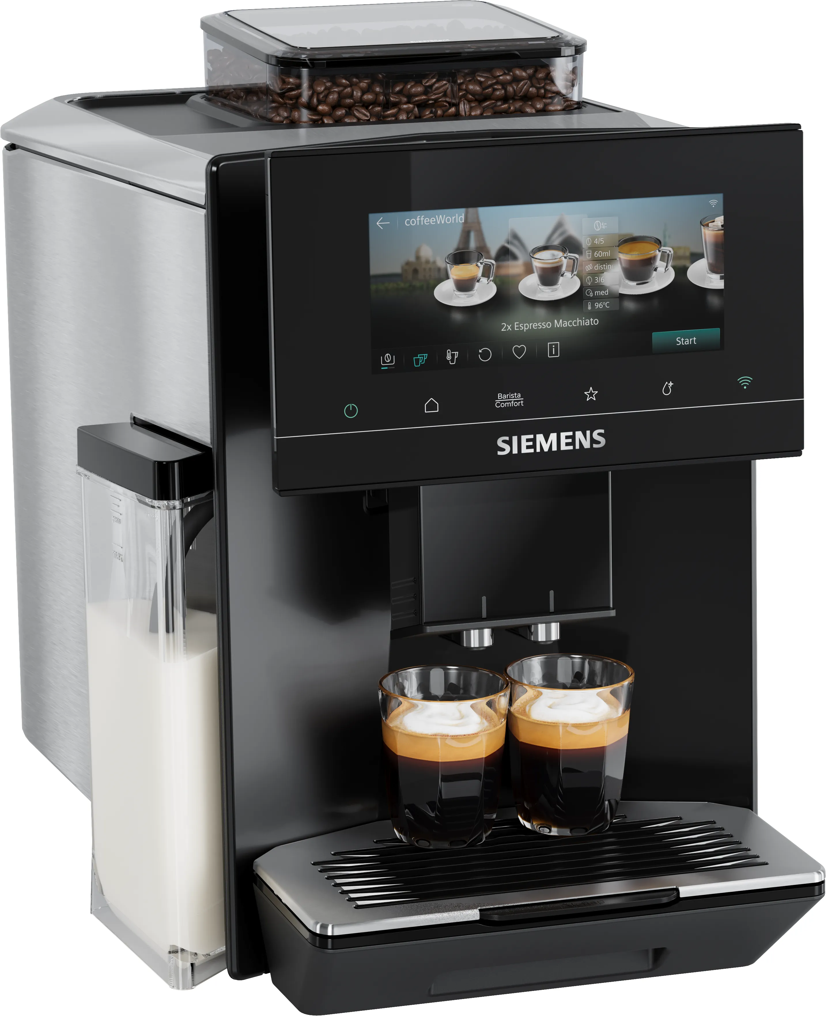 Machine à espresso entièrement automatique EQ900 iAroma Noir laqué