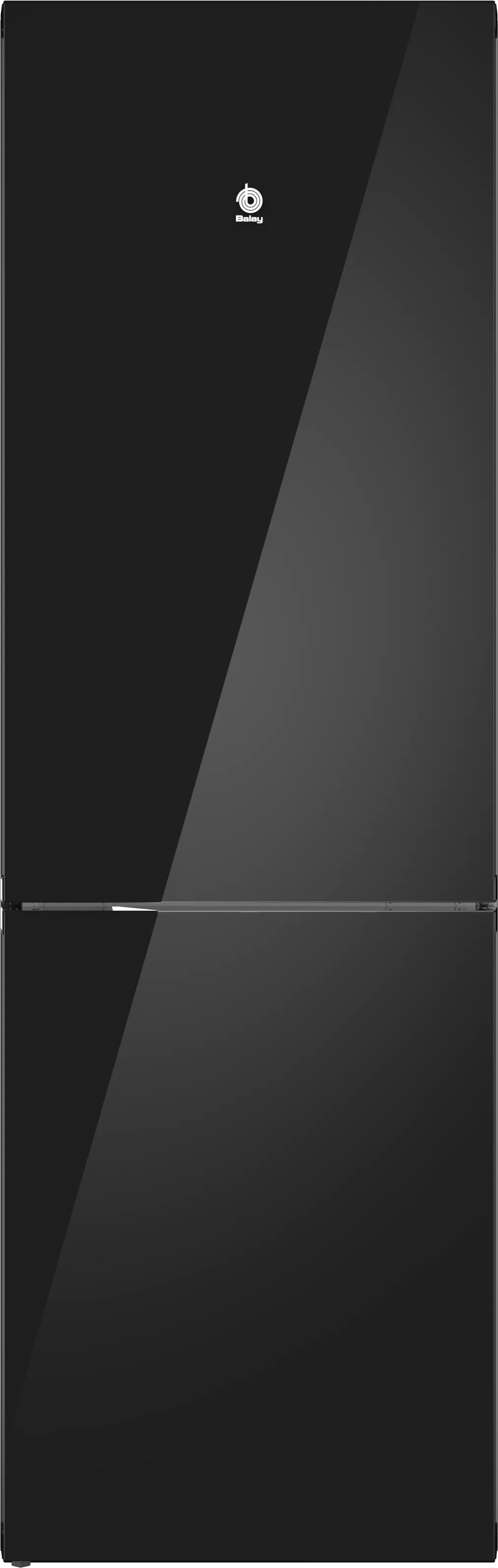 Frigorífico combinado 186 x 60 cm Cristal negro, Total No Frost 