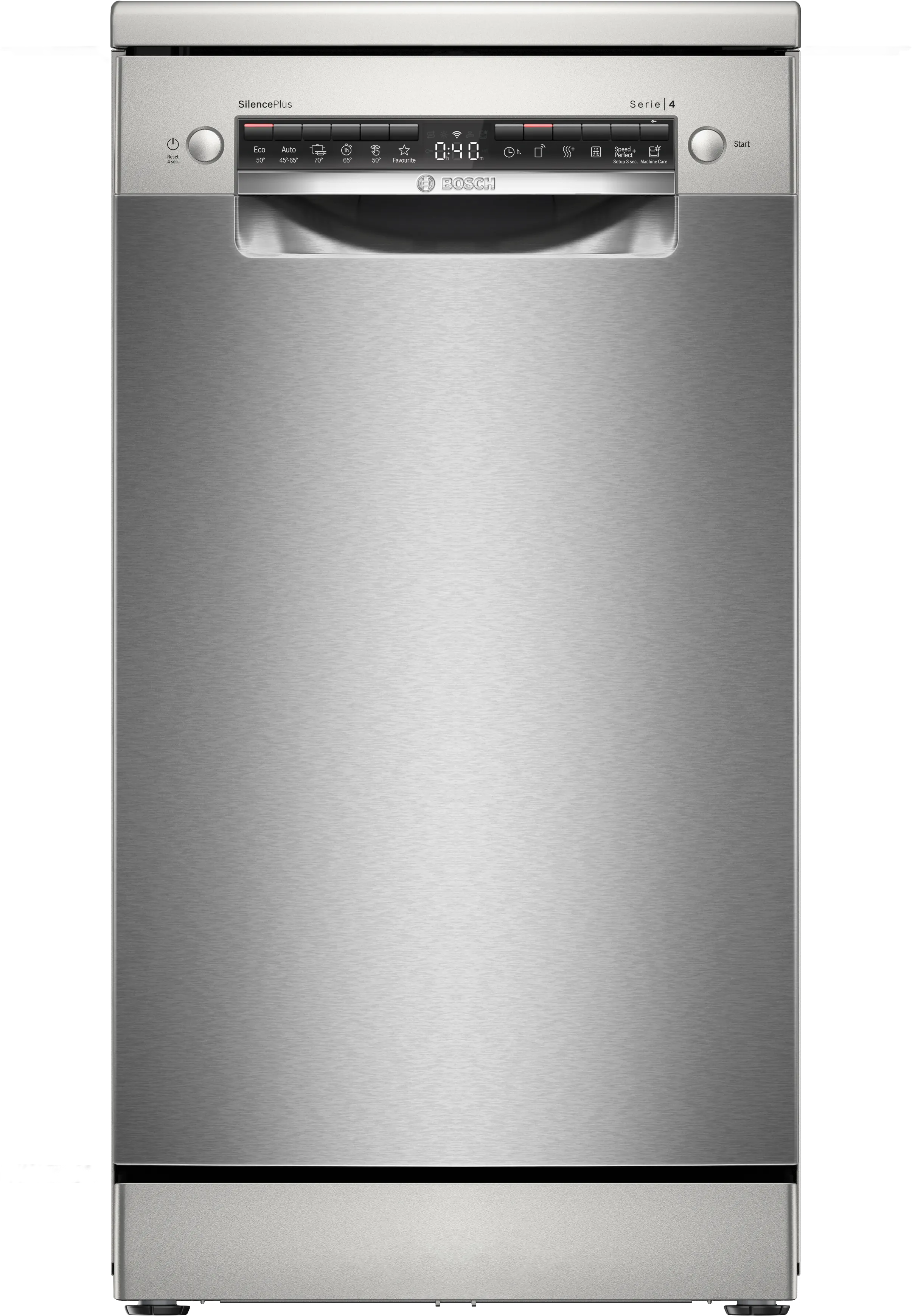 Serija 4 Samostojeća mašina za pranje sudova 45 cm Čelična mat obrada protiv otisaka prstiju 