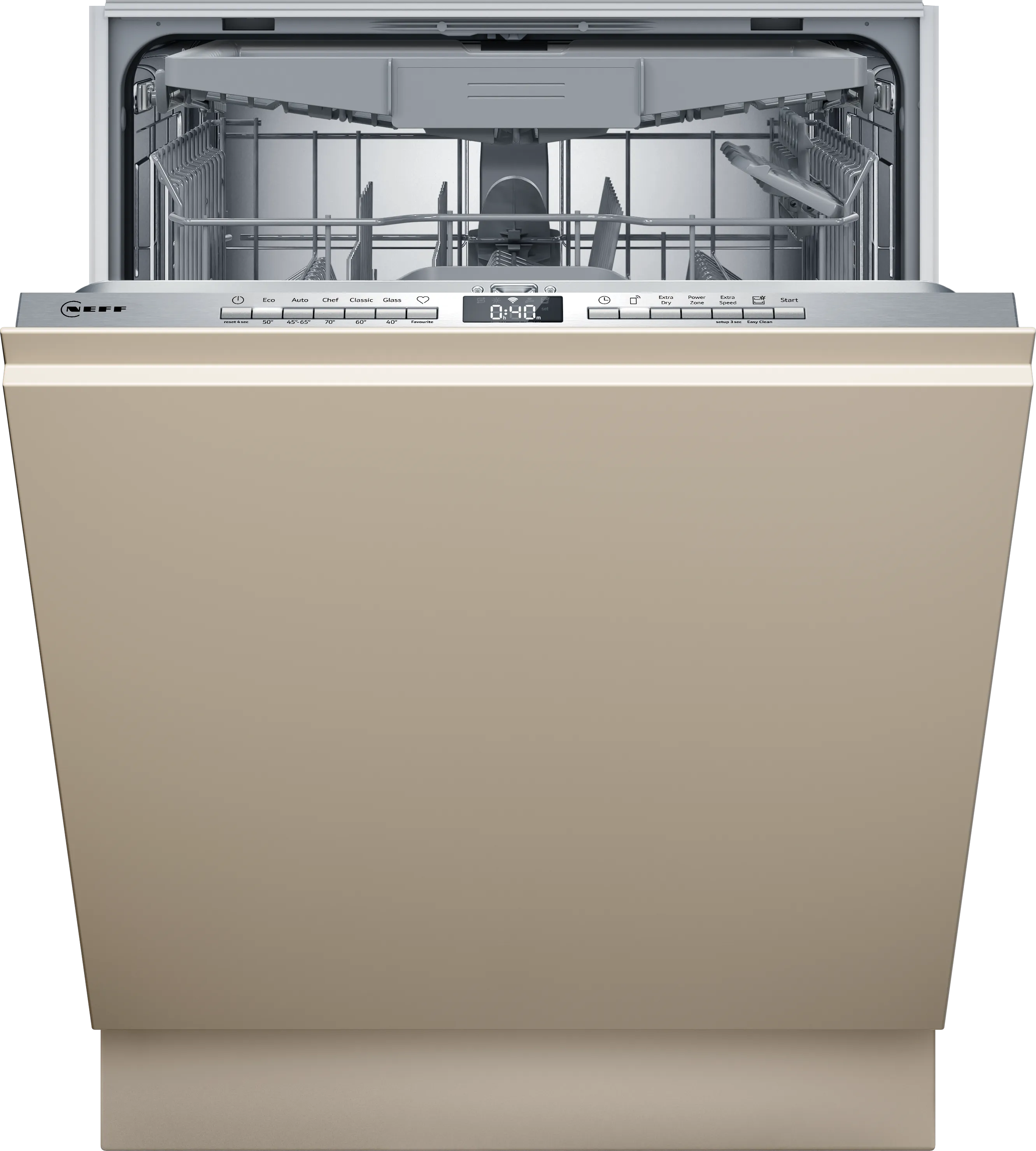 N 50 fully-integrated dishwasher 60 cm Variable hinge for special installation situations 