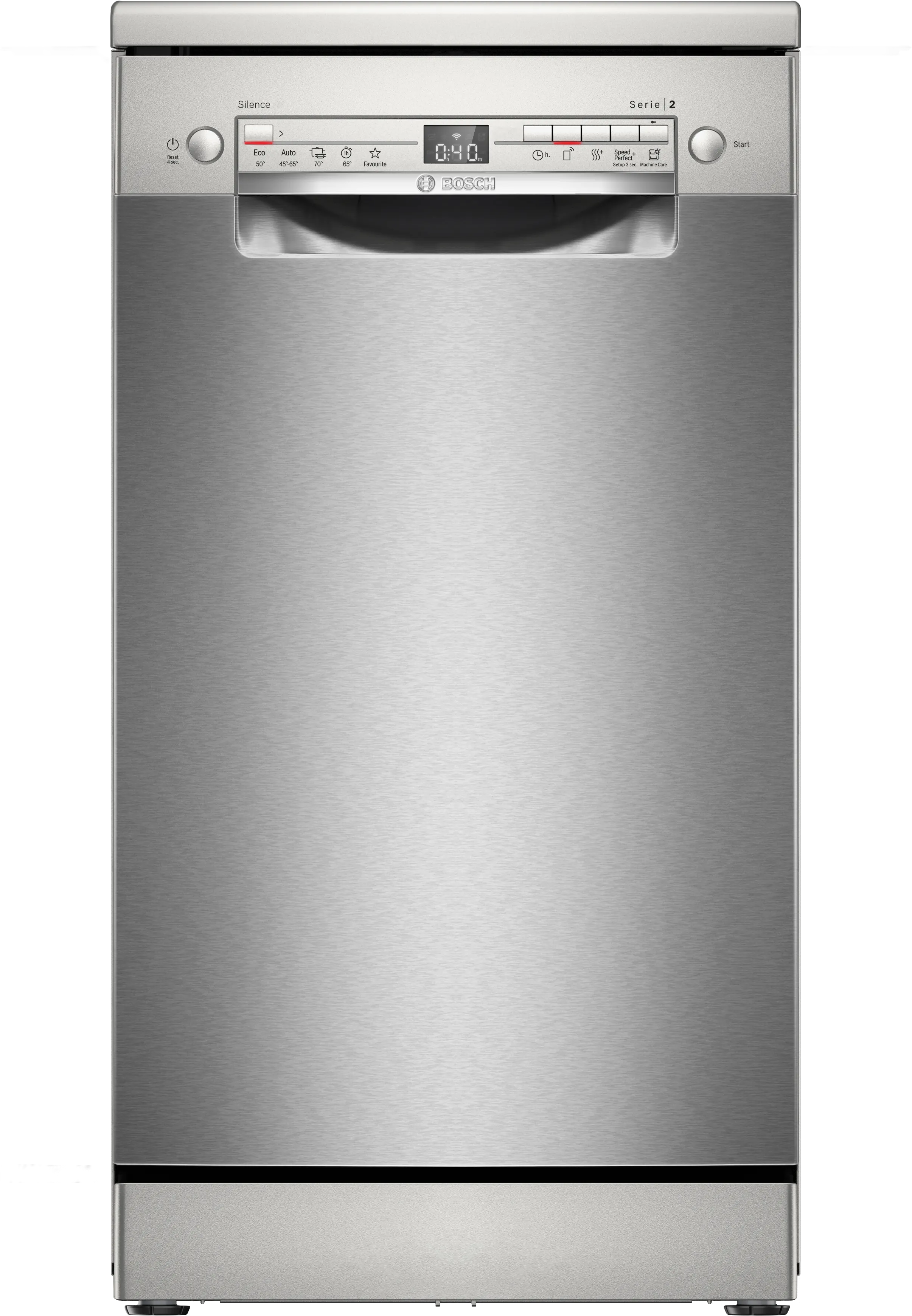 Serija 2 Samostojeća mašina za pranje sudova 45 cm Čelična mat obrada protiv otisaka prstiju 