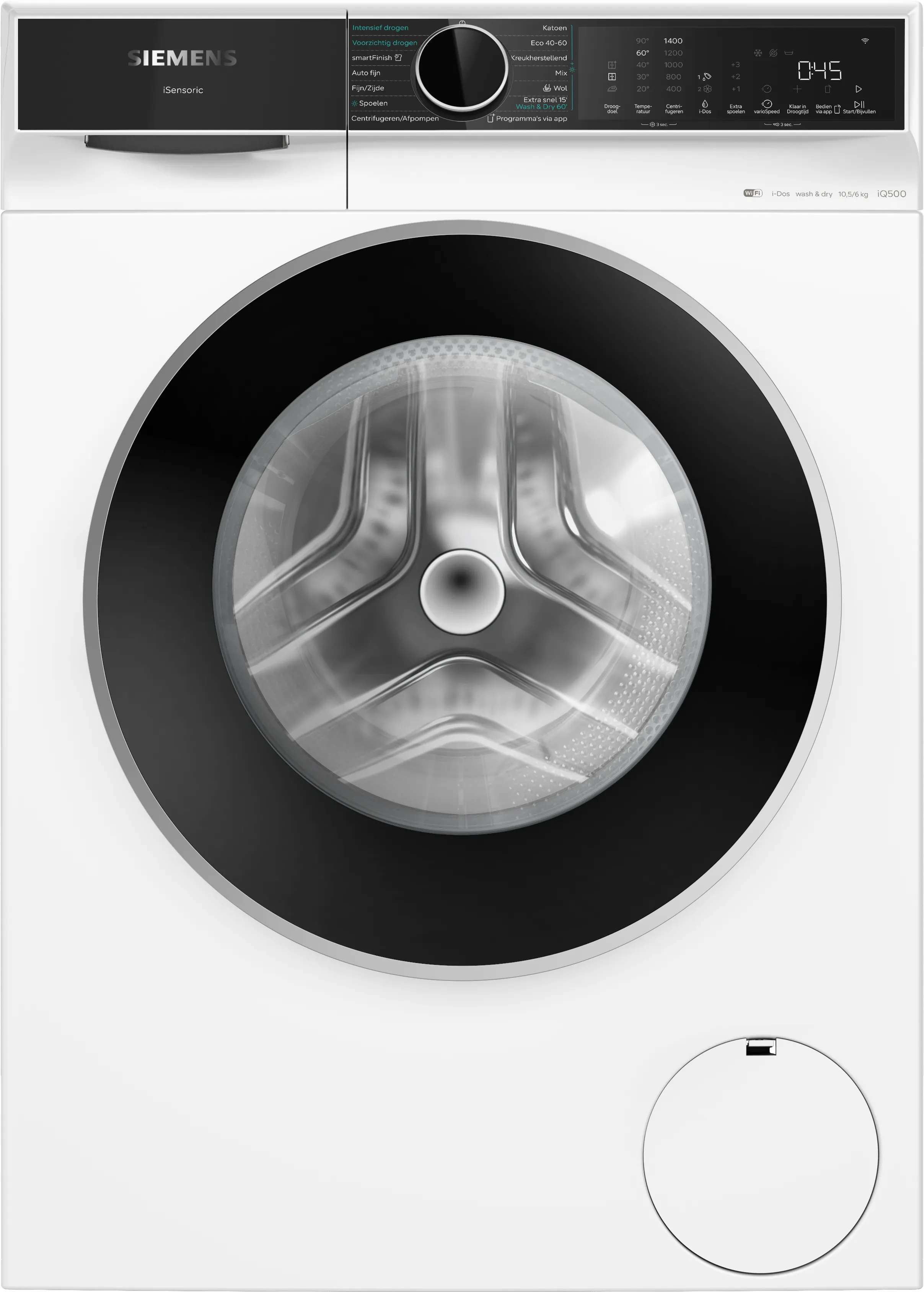 iQ500 Was-droogcombinatie 10.5/6 kg max. 1400 rpm 