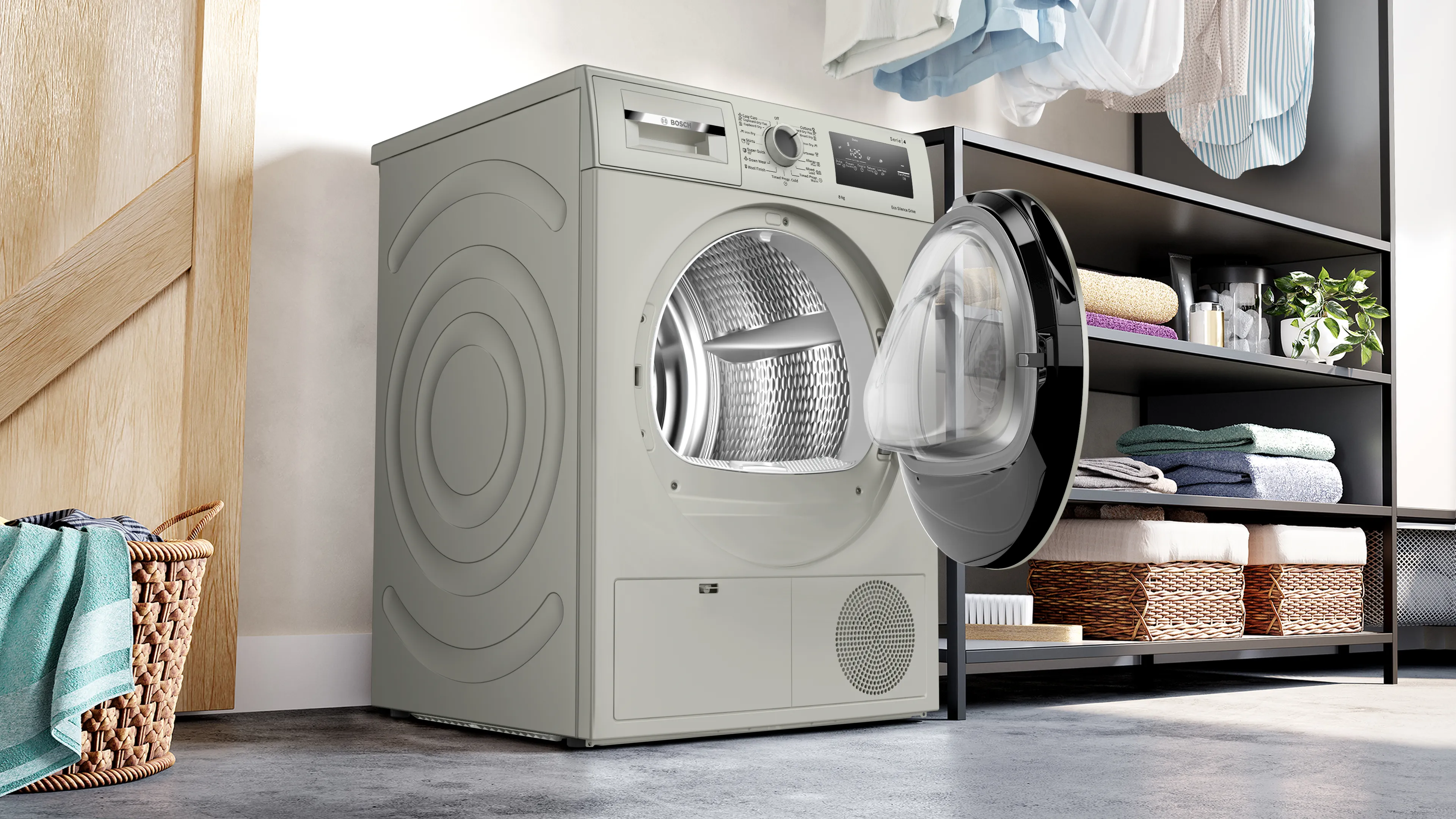 Bosch WTN86202IN Series 4 condenser tumble dryer 8 kg Silver inox - View 3