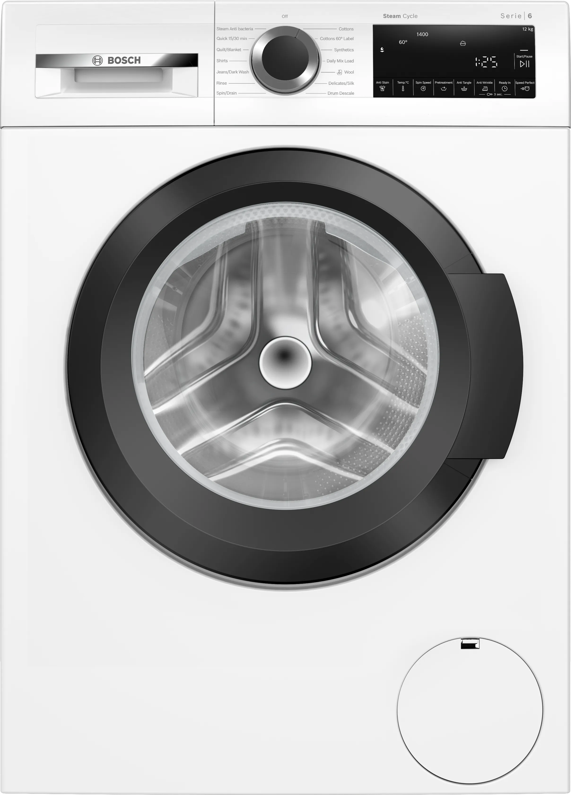 Series 6 washing machine, front loader 12 kg 1400 rpm