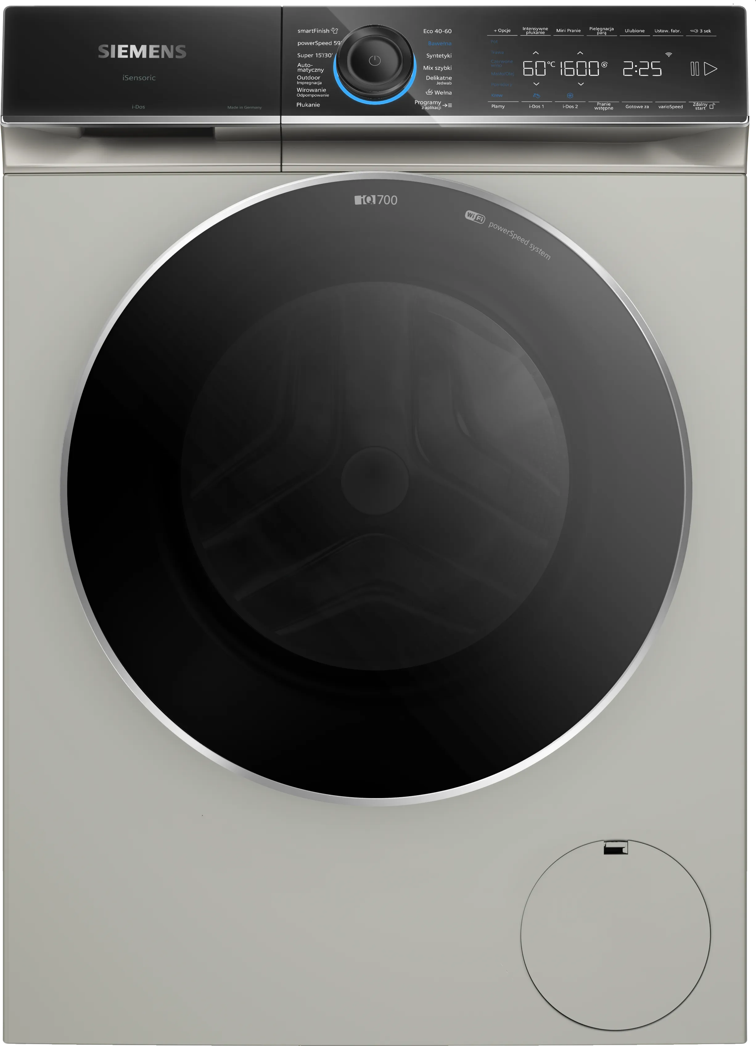 iQ700 Pralka otwierana od frontu 11 kg maks. 1600 obr./min., Srebrny inox