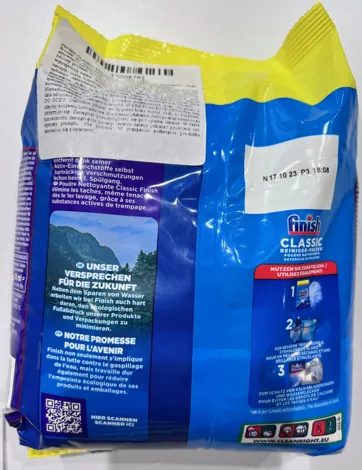 Środek do zmywarek do naczyń FINISH CLASSIC REINIGER PULVER 1,3KG / 65 MYĆ - PROSZEK DO ZMYWARKI 