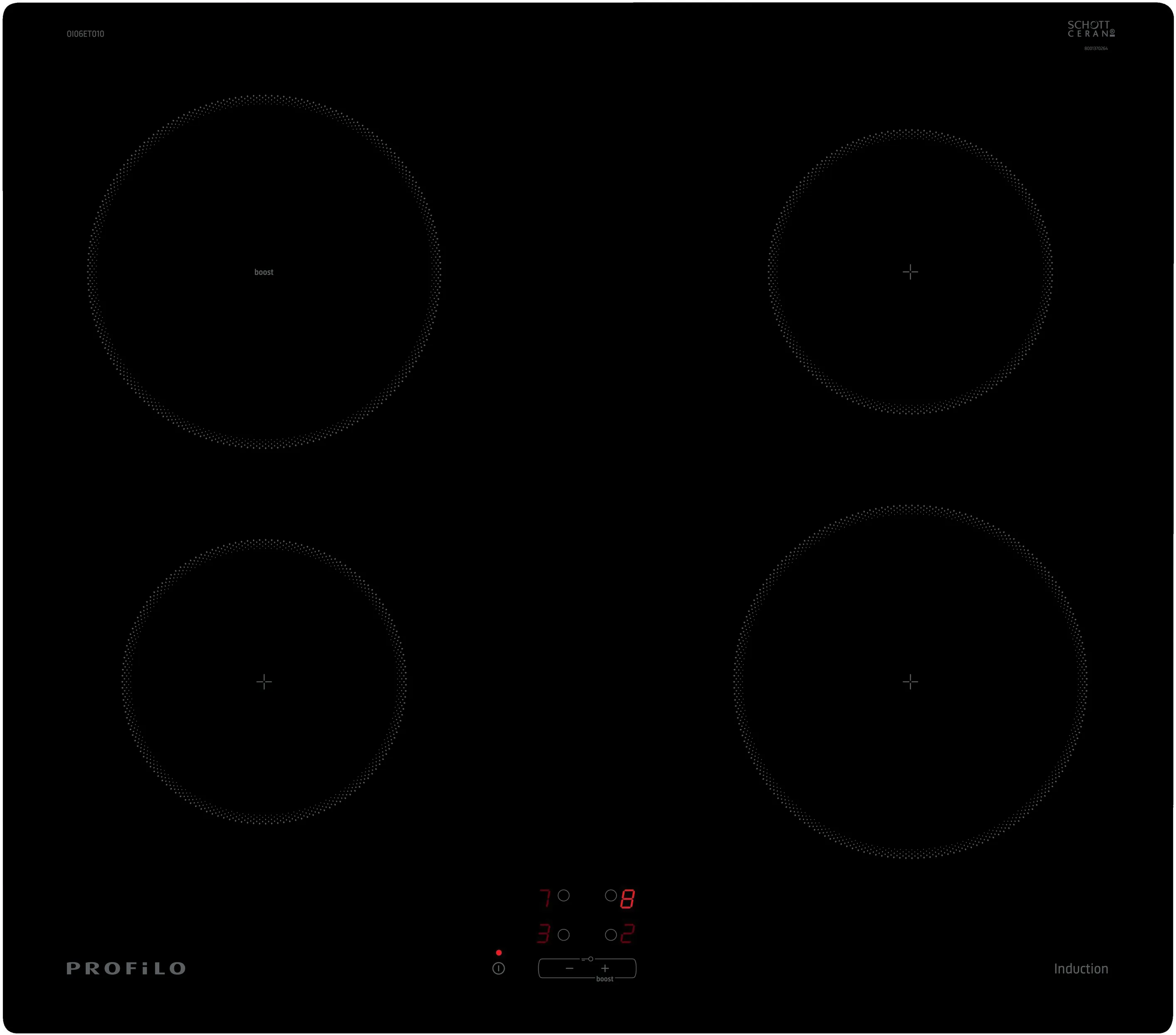 İndüksiyonlu Ocak 60 cm Çerçevesiz Yüzey 