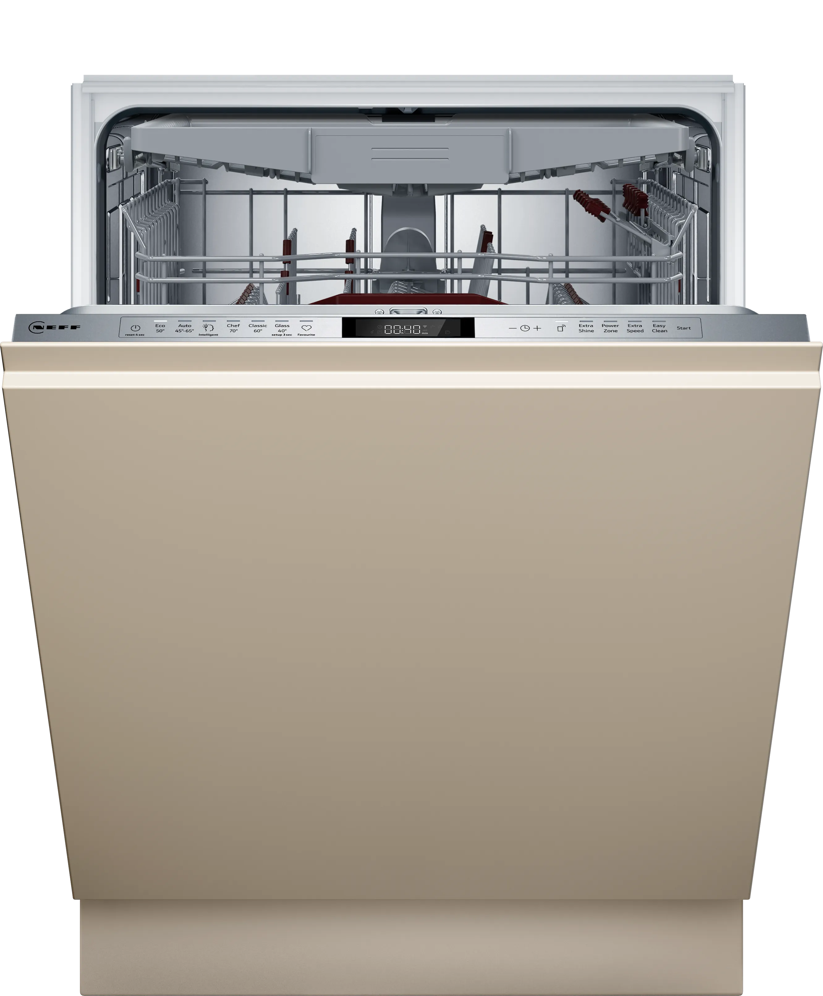 N 70 fully-integrated dishwasher 60 cm Variable hinge for special installation situations 