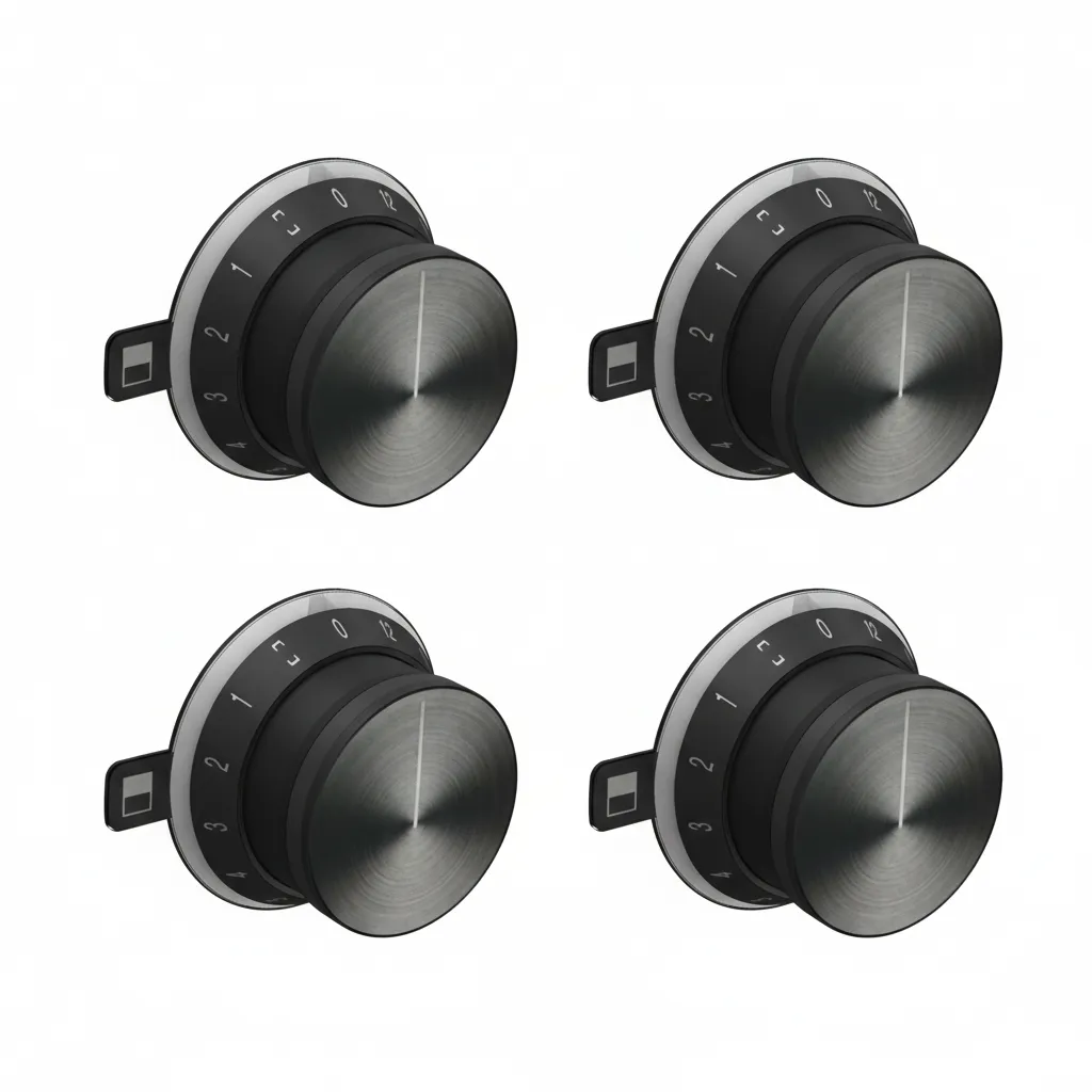 Jeu de 4 boutons noir