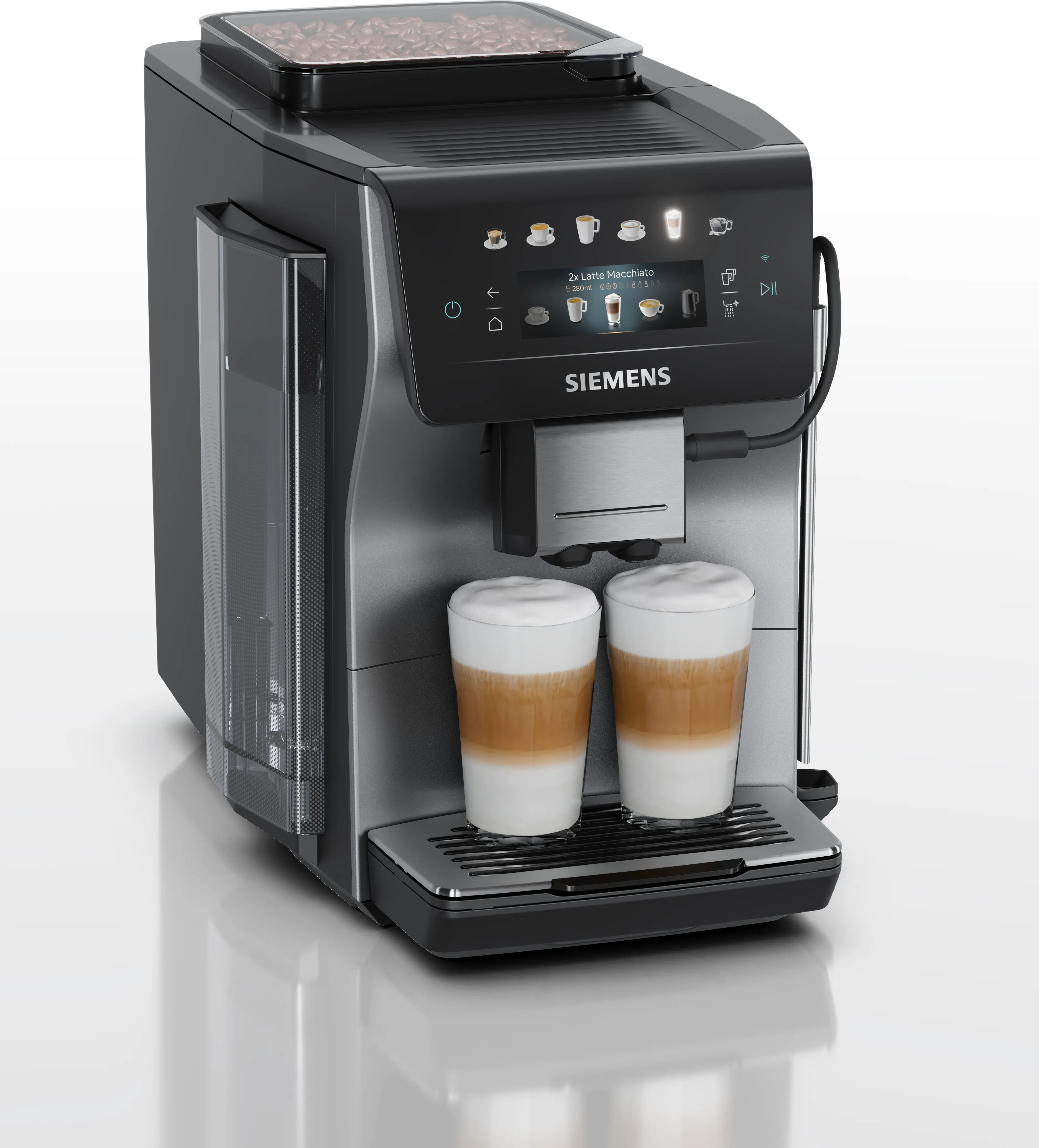 Helautomatisk kaffemaskin EQ600 iAroma Inox silver metallic