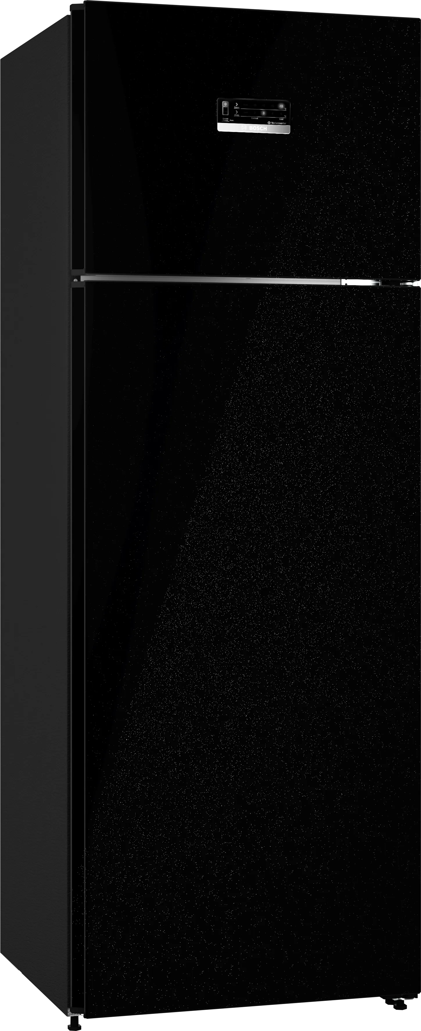 Series 4 free-standing fridge-freezer with freezer at top 187 x 67 cm Black, Total No Frost 