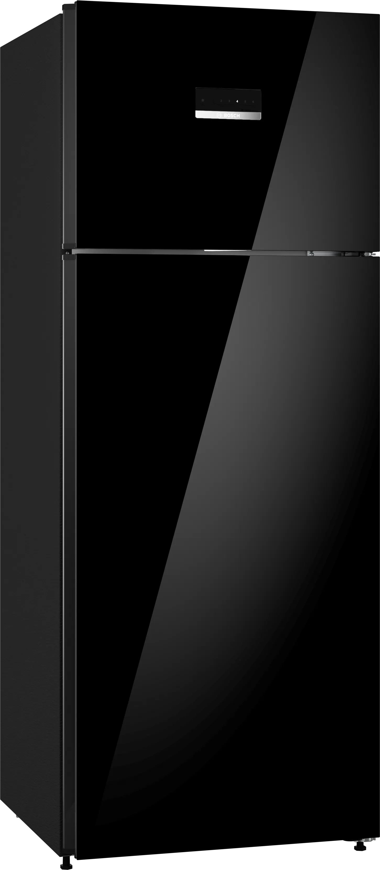 Series 4 free-standing fridge-freezer with freezer at top 175 x 67 cm Black, Total No Frost 