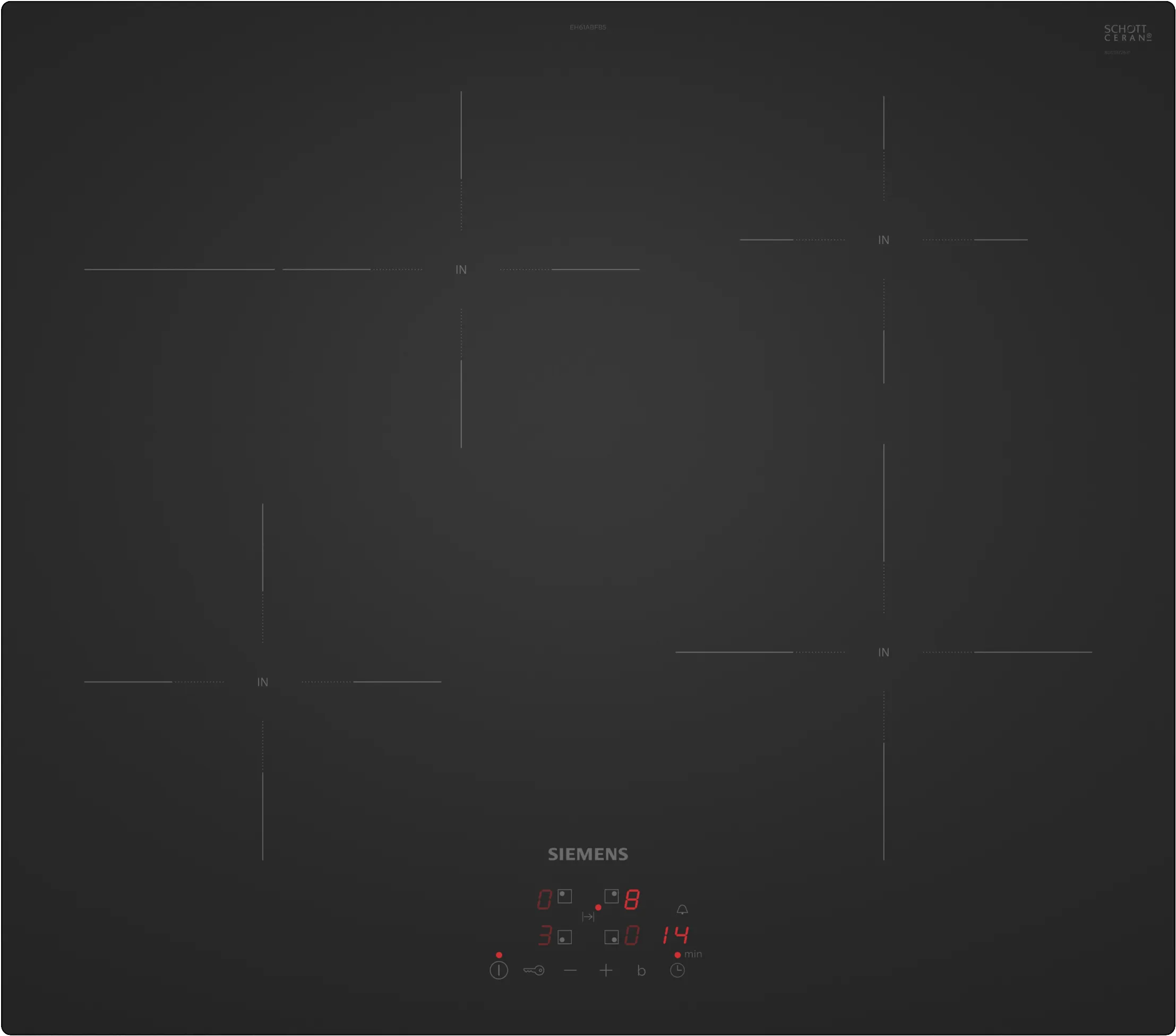 iQ300 Indukční varná deska 60 cm černá, matná, instalace na pracovní desku bez rámečku 