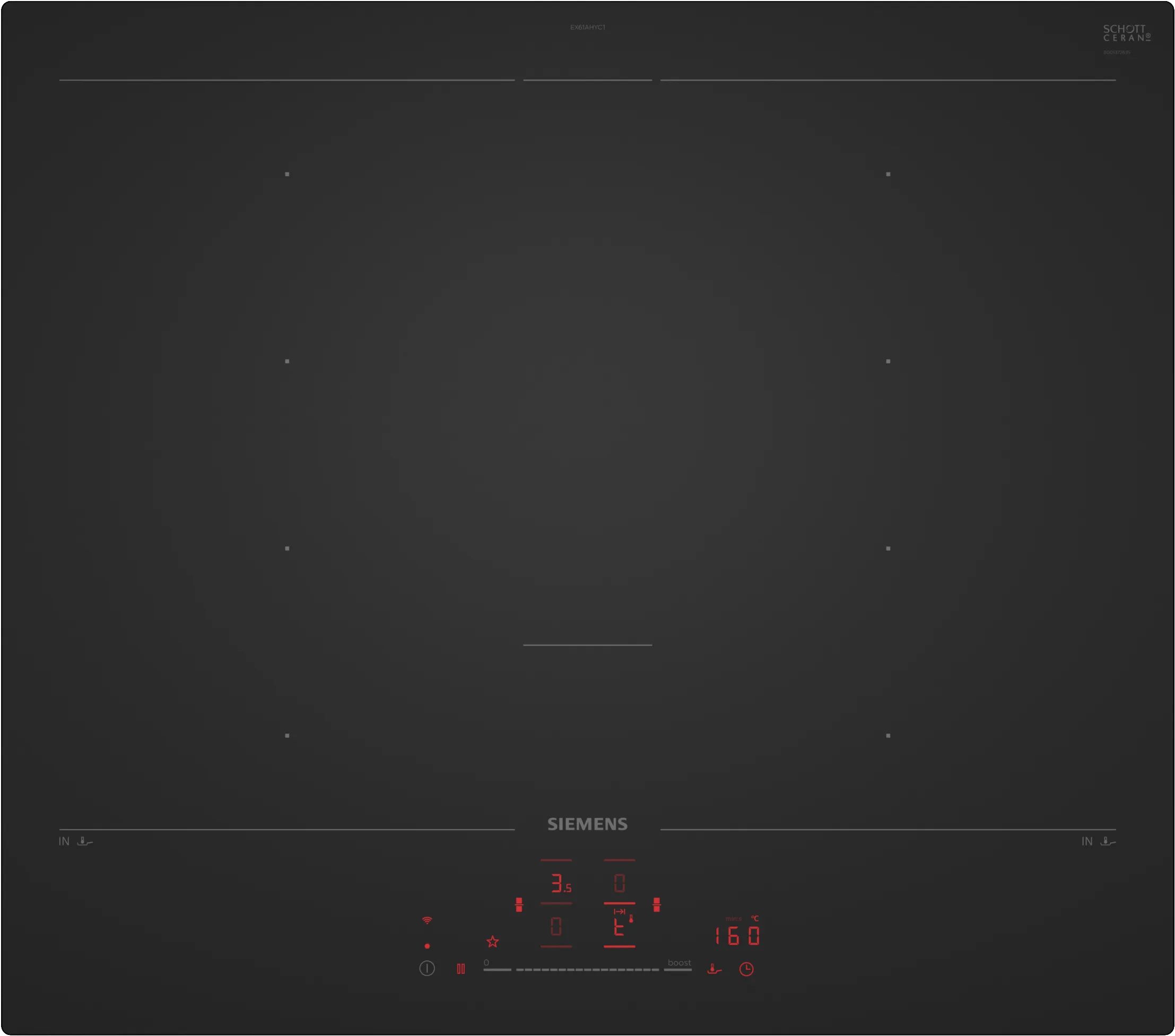 iQ700 Indukční varná deska 60 cm černá, matná, instalace na pracovní desku bez rámečku 