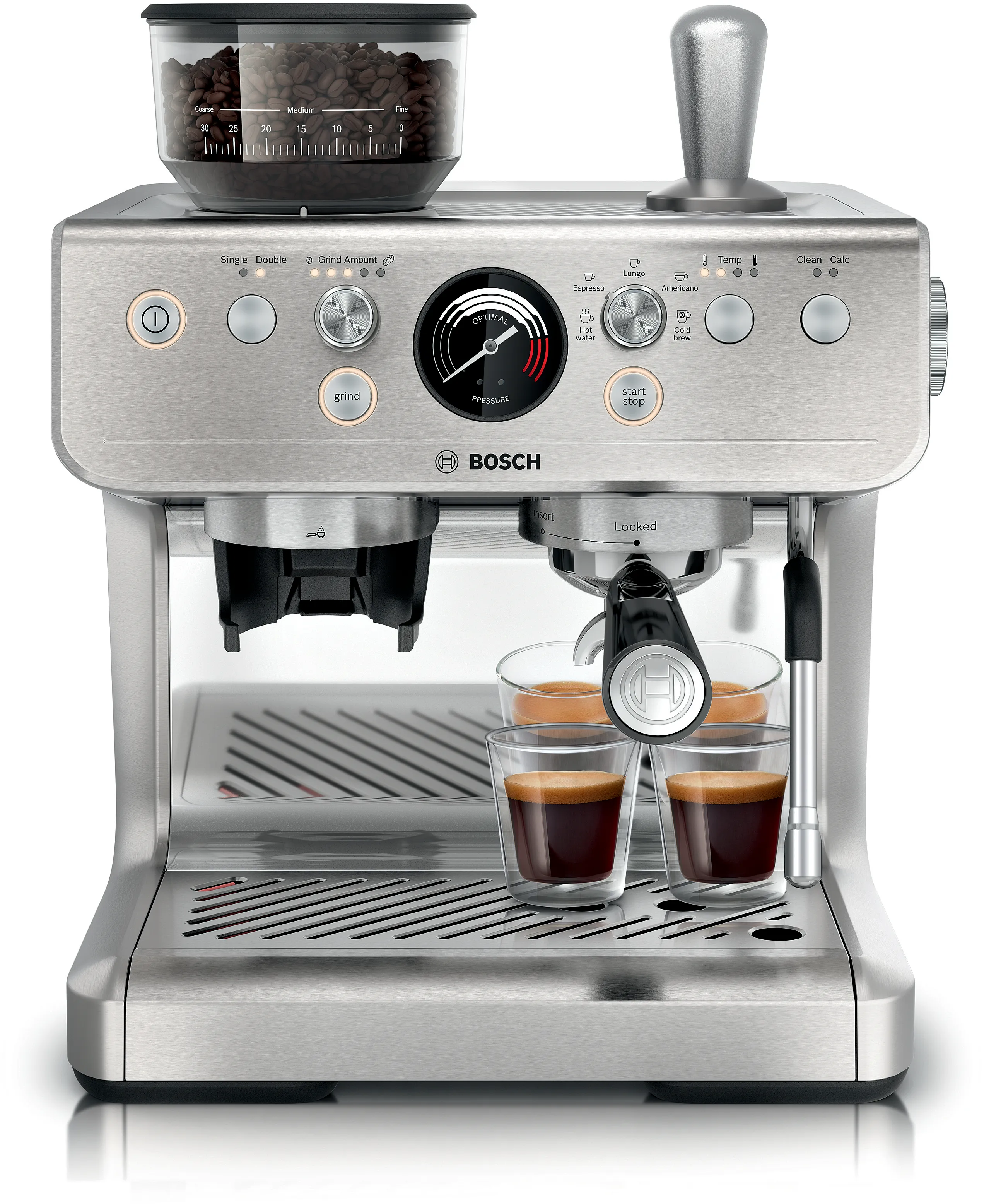 Serie 4 Semi Automatic Coffee Maker Ruostumaton teräs 