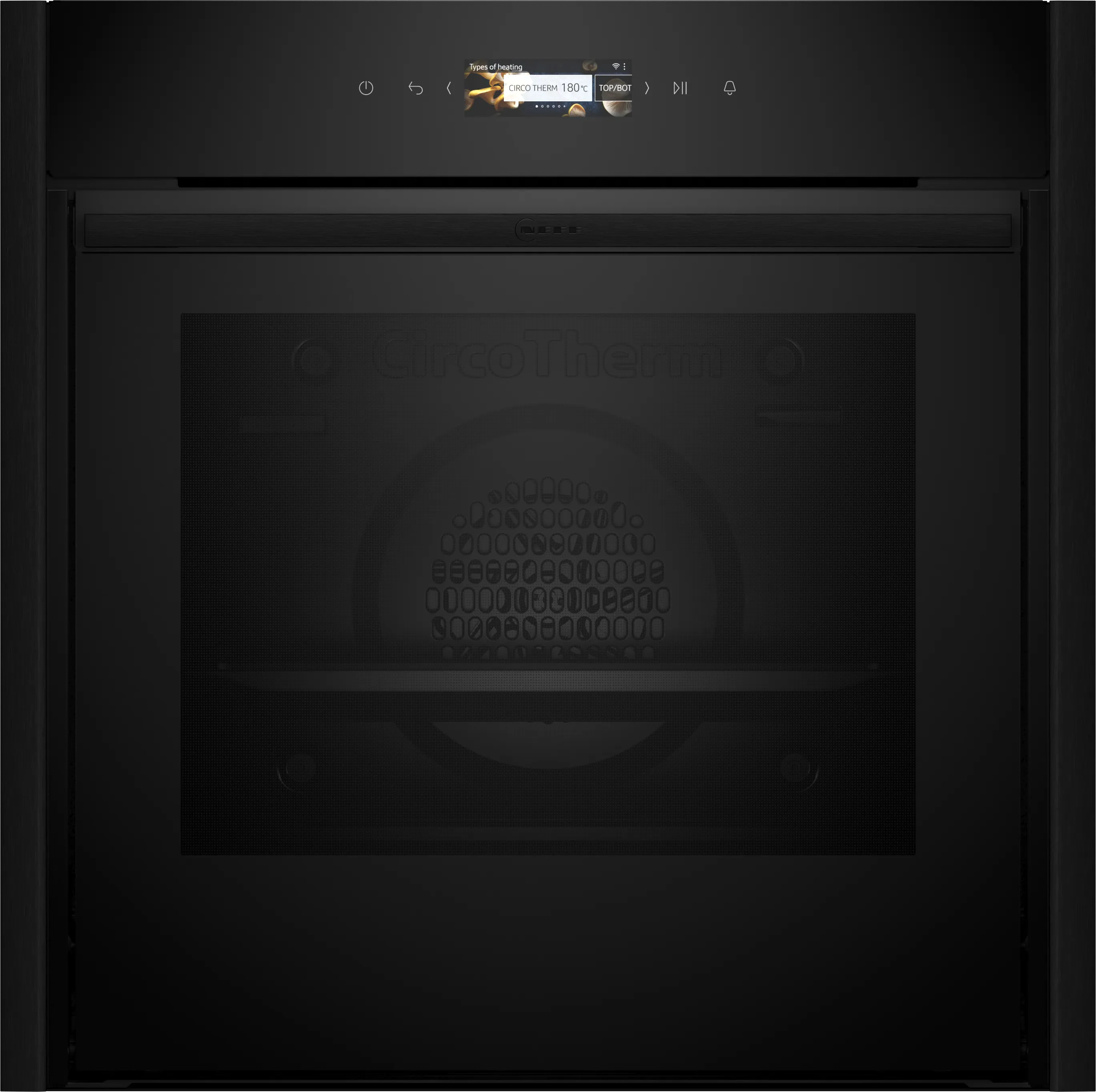 N 70 Built-in oven 60 x 60 cm Alu brushed black anodized