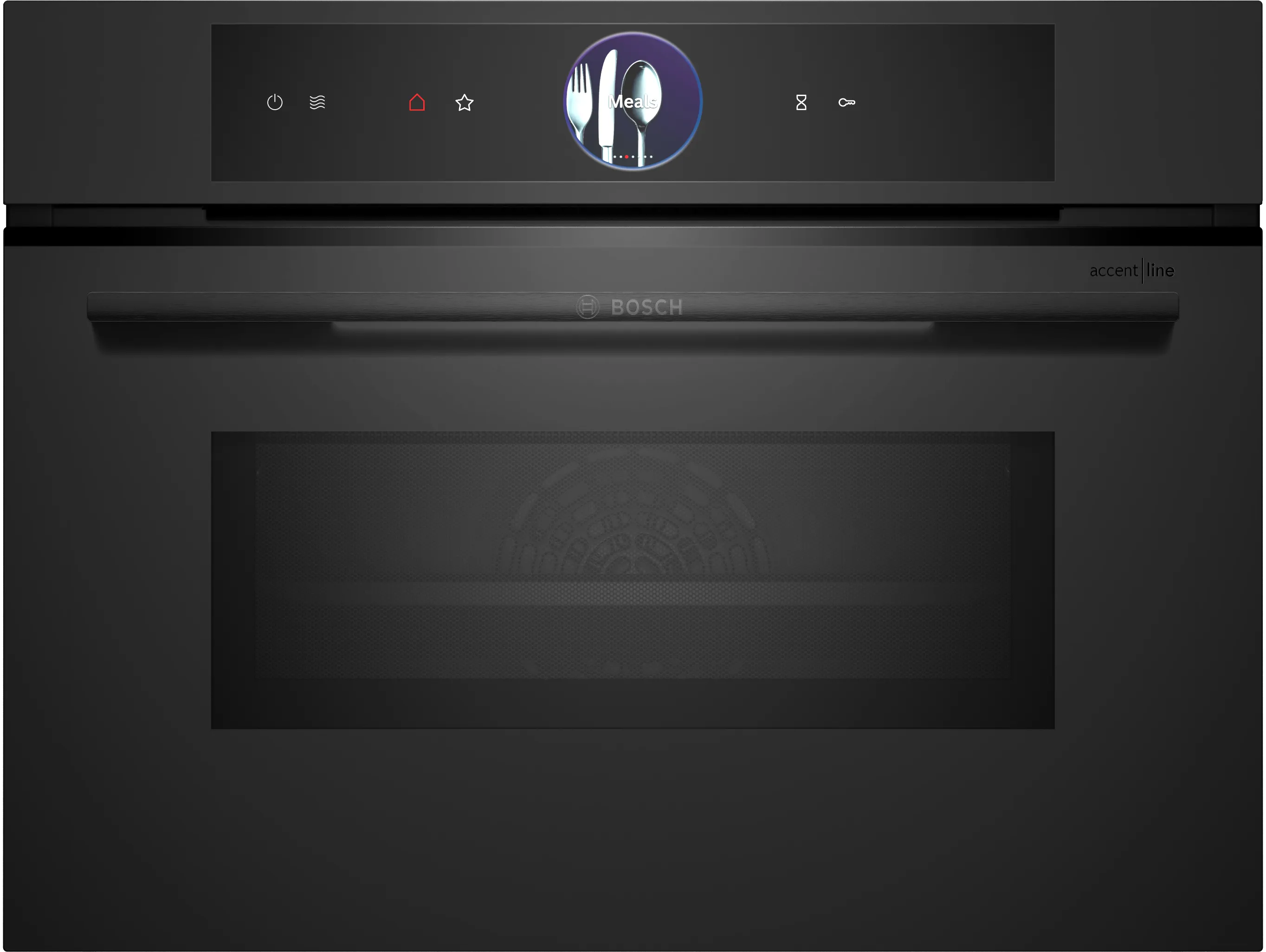 Serie 8 Kompaktugn med mikro 60 x 45 cm Matt Black  