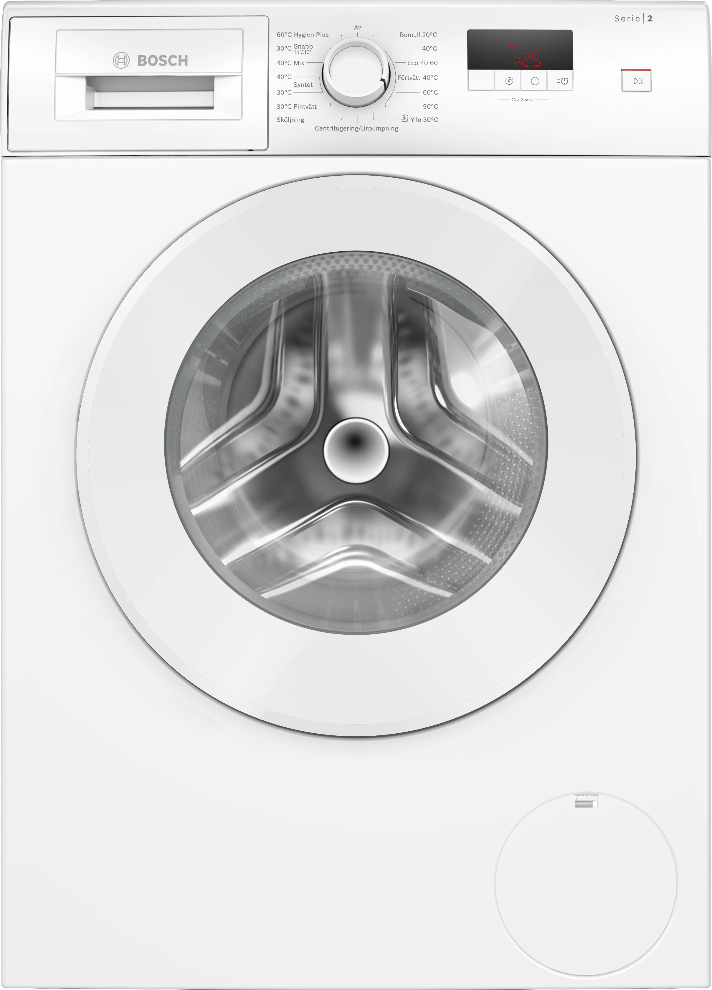 Serie 2 Tvättmaskin, frontmatad 8 kg max. 1400 varv/min