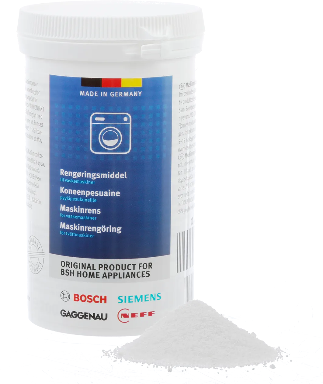 Rengøringsmiddel til vaskemaskine 