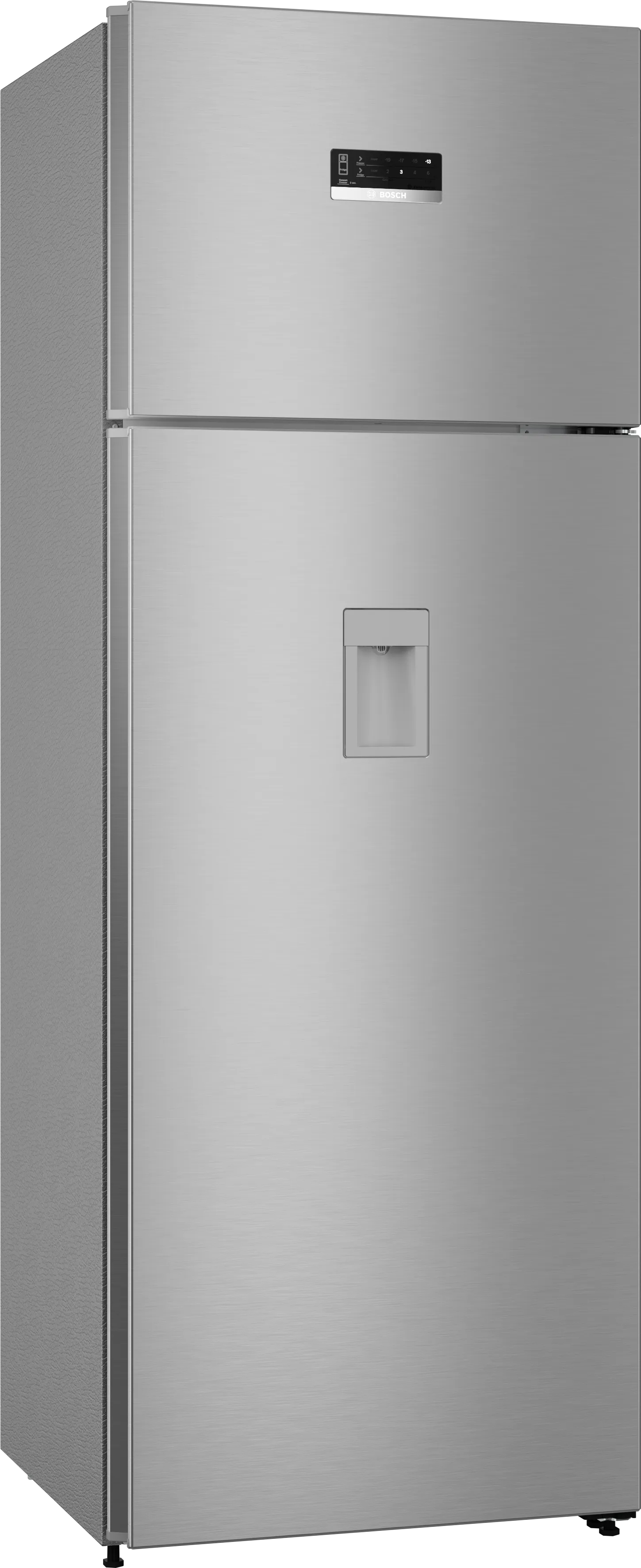 Series 4 free-standing fridge-freezer with freezer at top 187 x 67 cm Silver, Total No Frost 