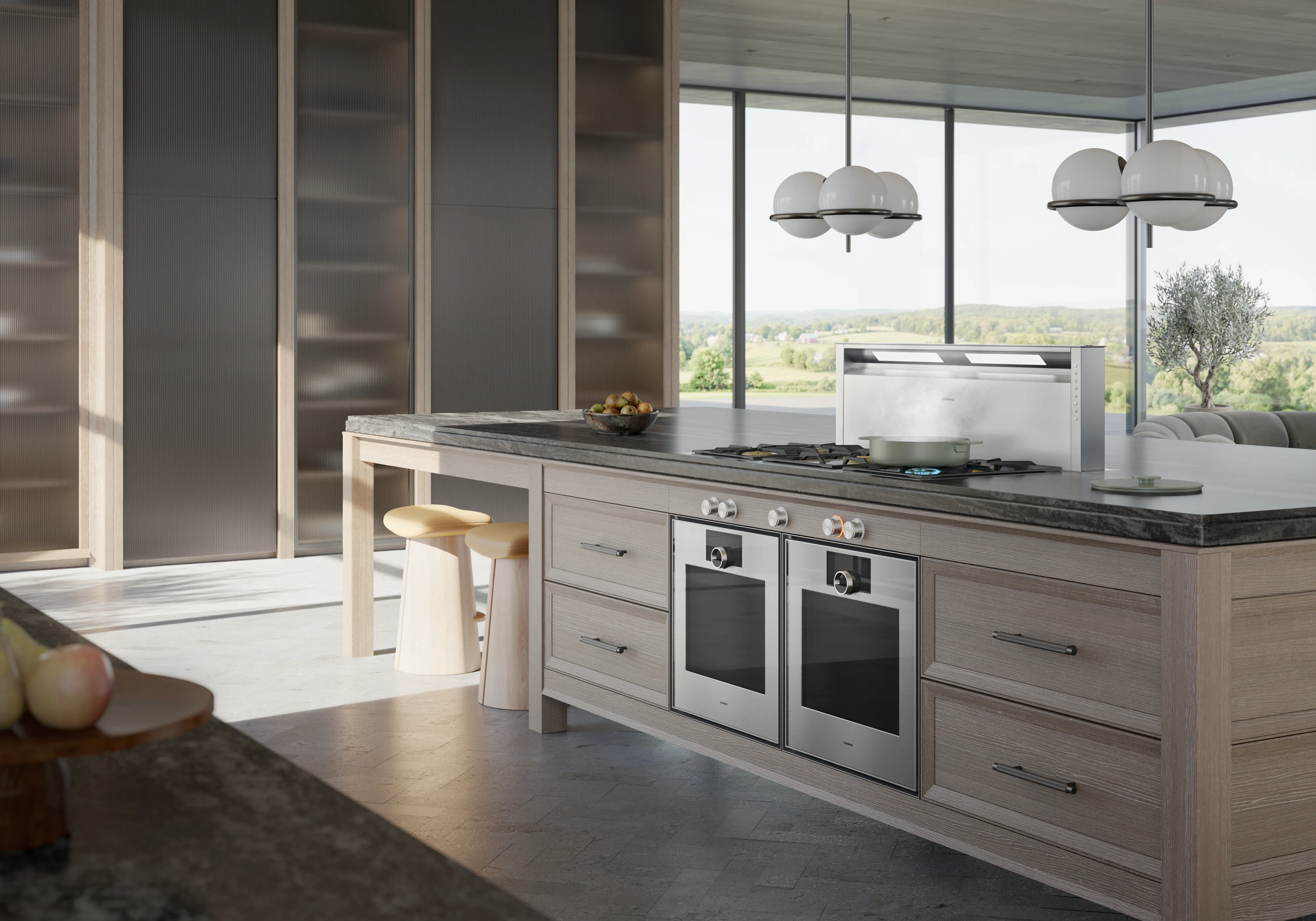 luxury kitchen with gaggenau appliances