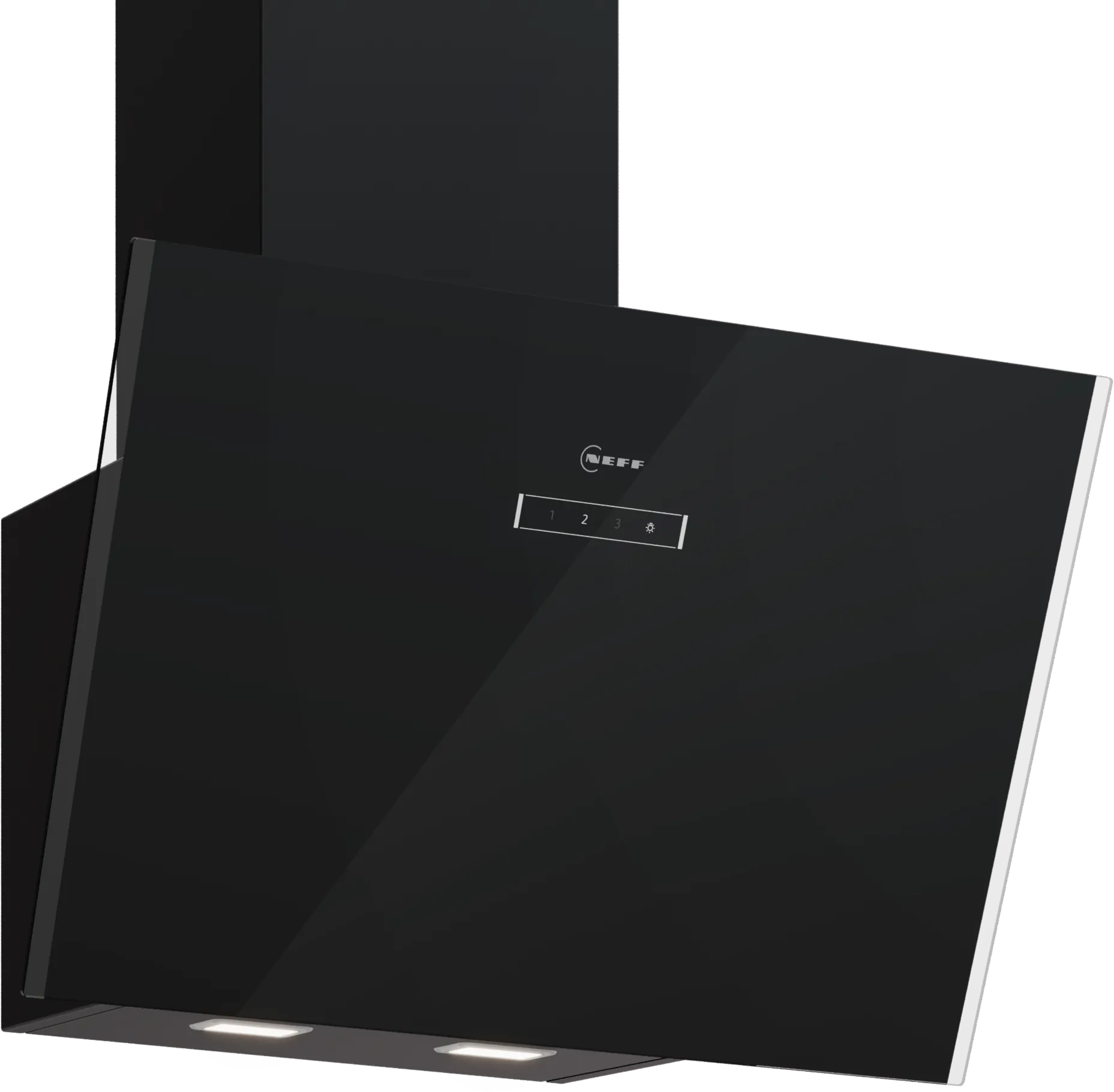 N 50 Wandesse 60 cm Klarglas schwarz bedruckt, Schwarz 