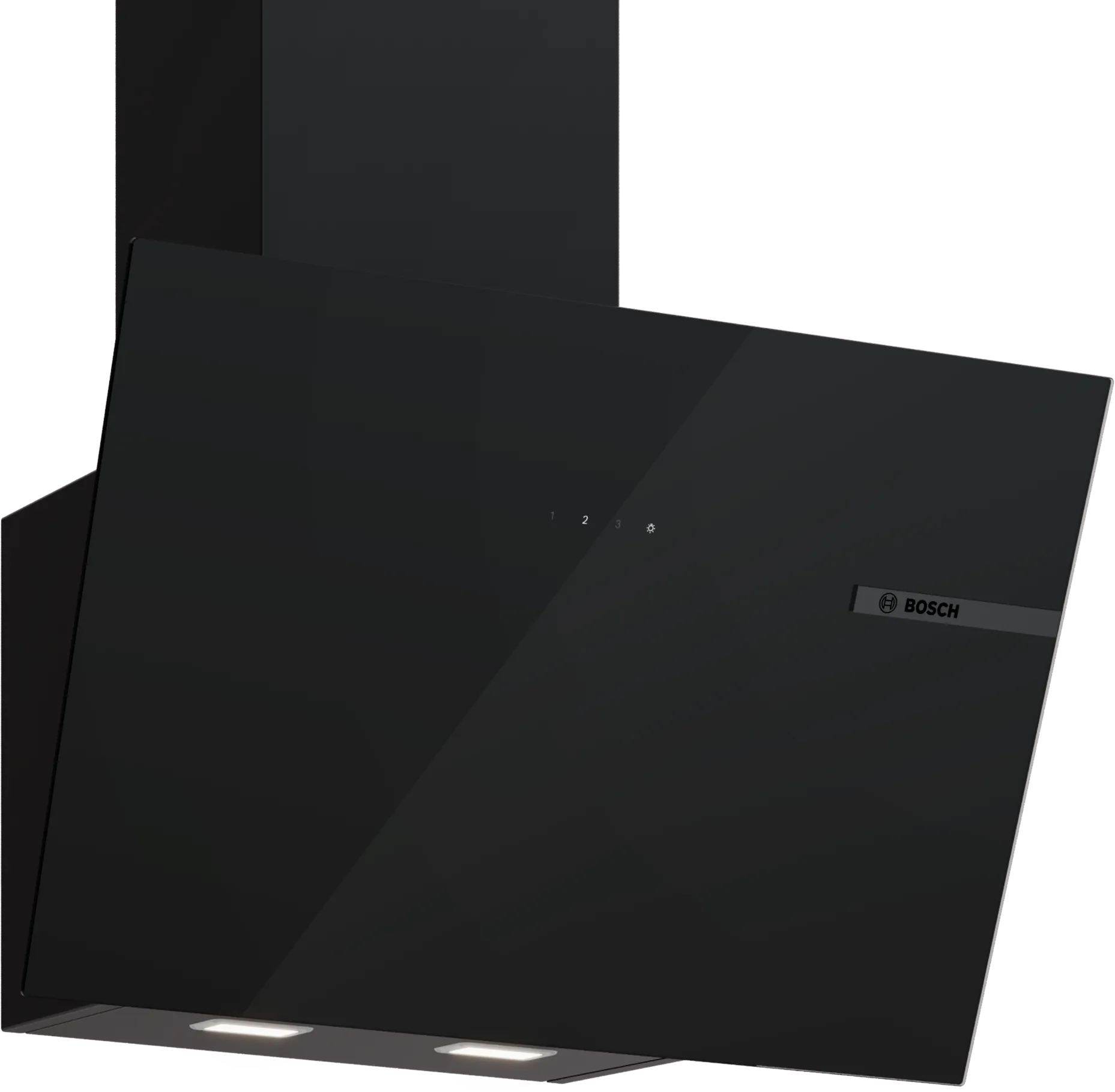 Series 4 Wall-mounted cooker hood 60 cm clear glass black printed, Black 
