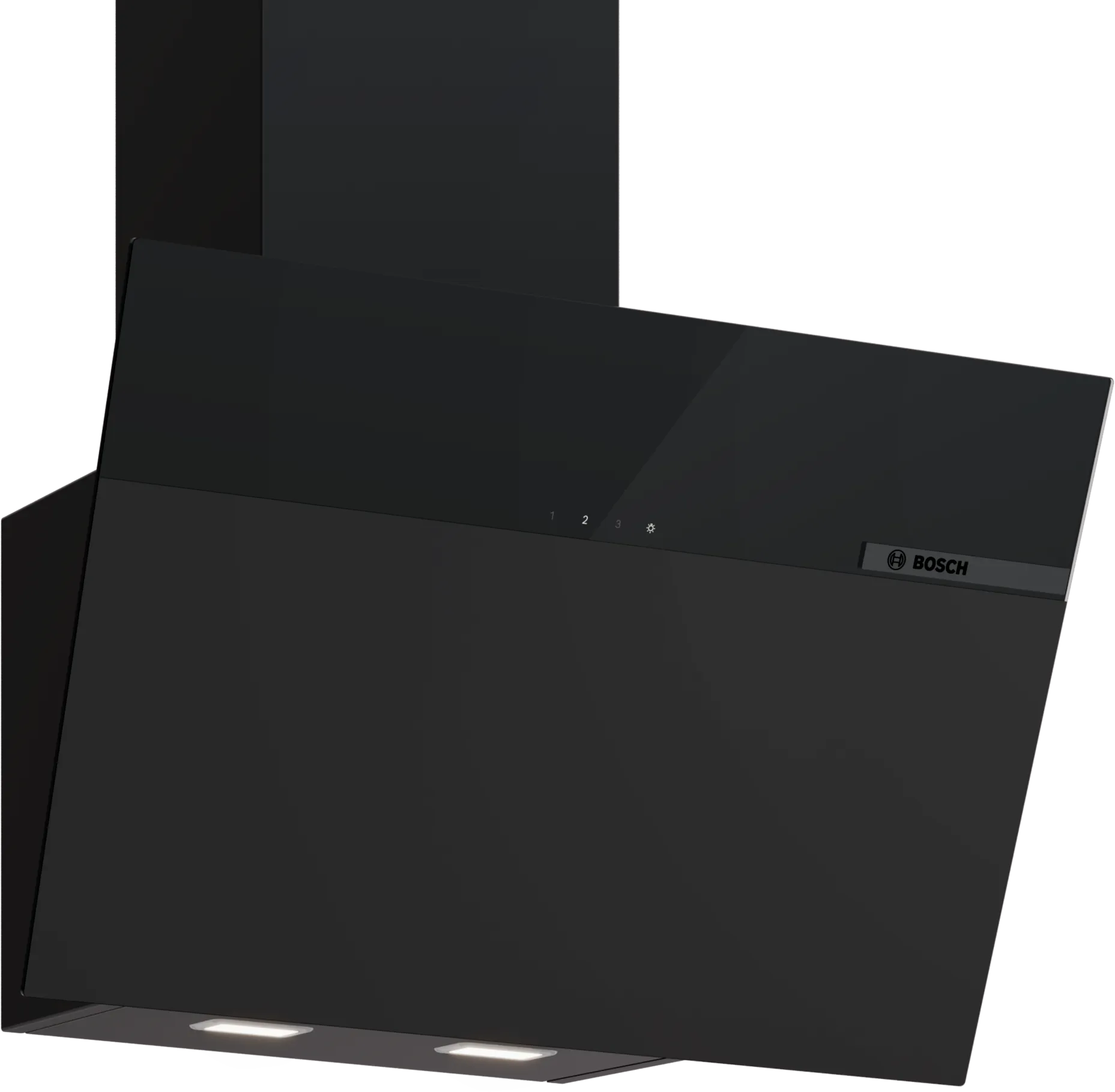 Serie 4 Wandesse 60 cm Klarglas matt schwarz bedruckt, Mattschwarz 