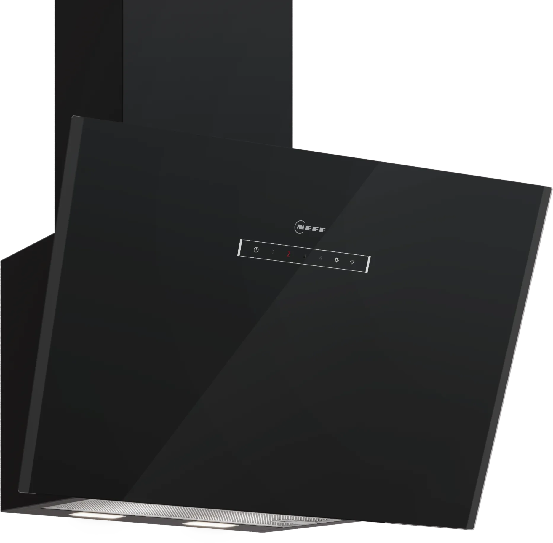 N 70 Wandesse 60 cm Klarglas schwarz bedruckt, Schwarz 