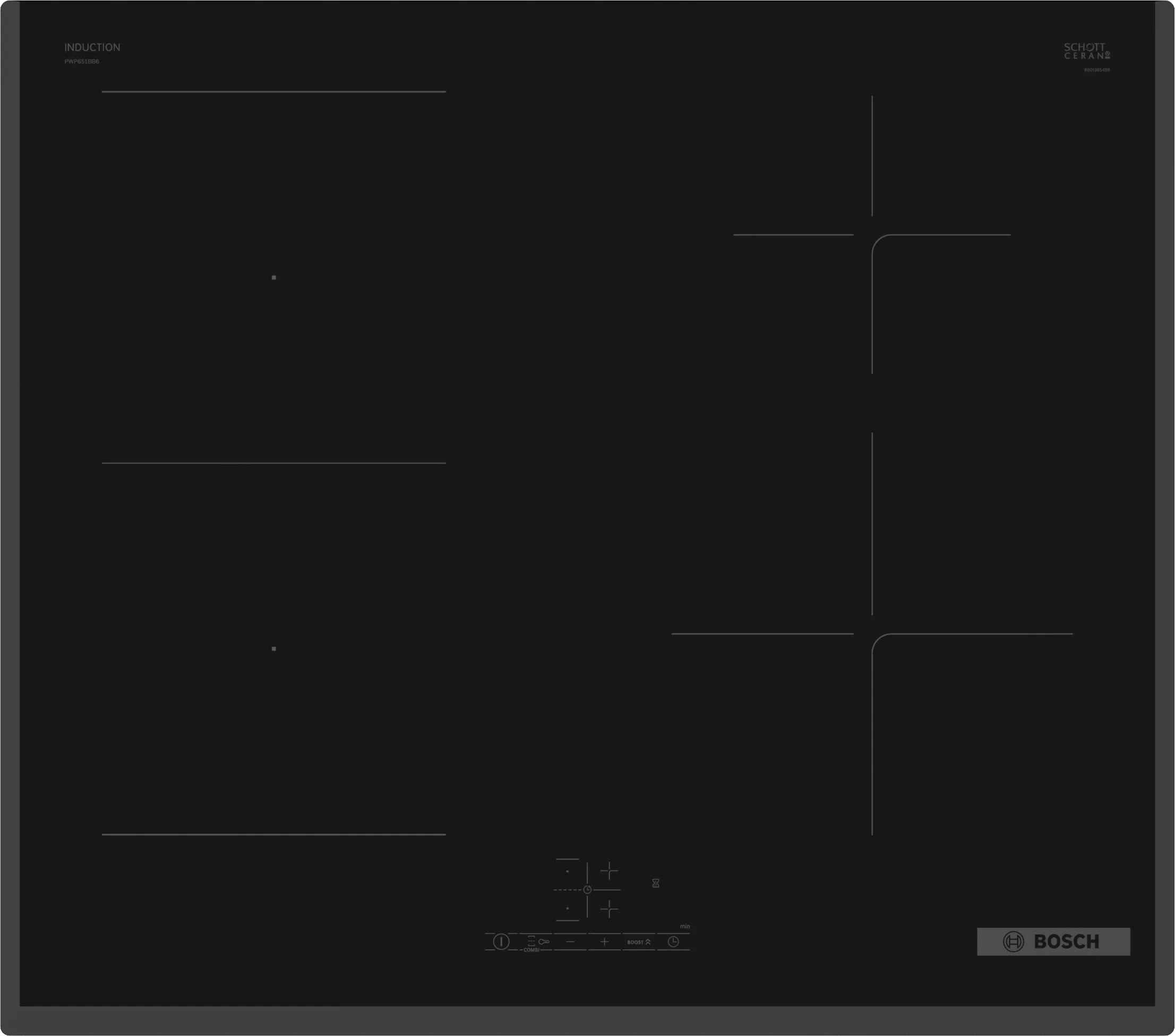 Series 4 Induction hob 60 cm Surface mount without frame 