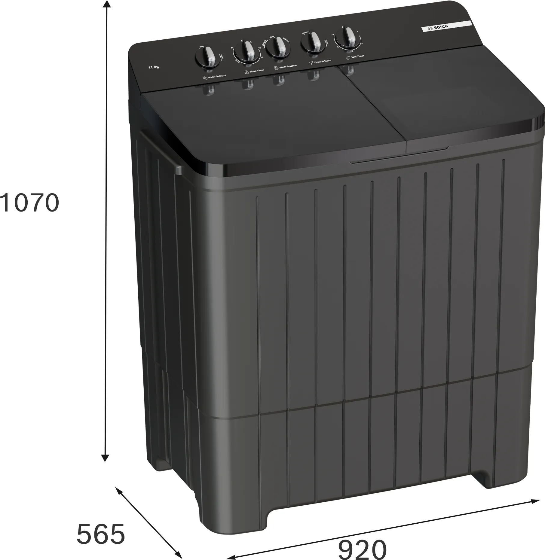 Bosch WJG11CD0IN Series 4 Semi-automatic Toploader 11 kg 1300 rpm - View 3
