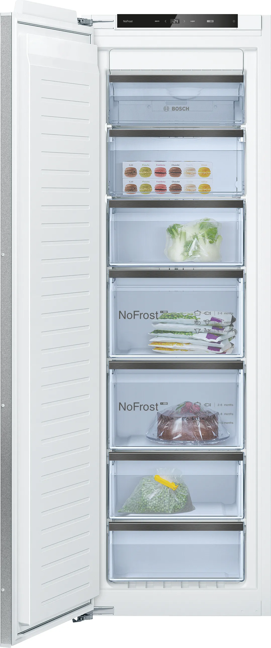 Serie 6 Einbau-Gefrierschrank 177.2 x 55.8 cm Flachscharnier mit Softeinzug 