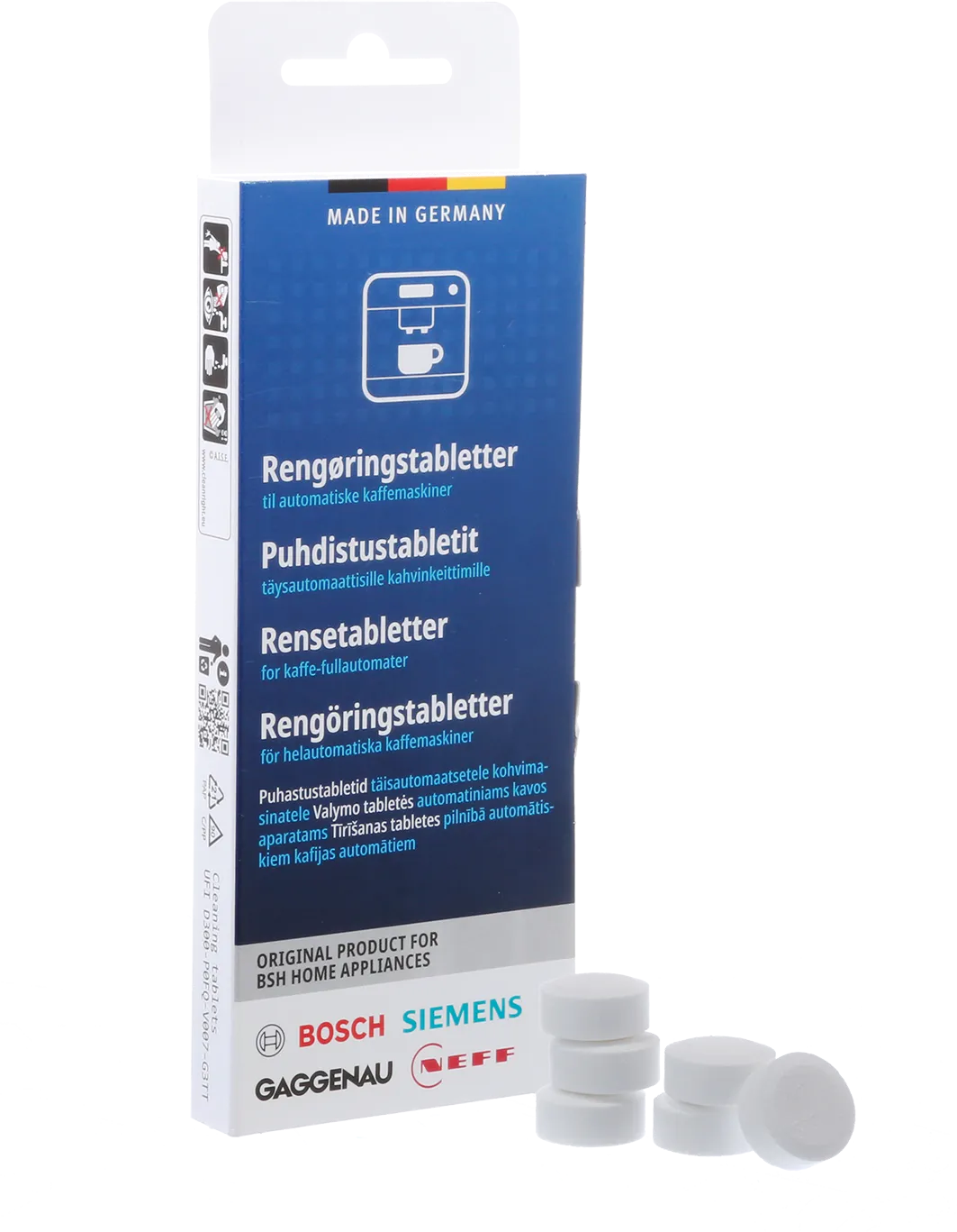 Rengöringstabletter för helautomatiska kaffemaskiner och kaffekannor 10 x 2,2 g