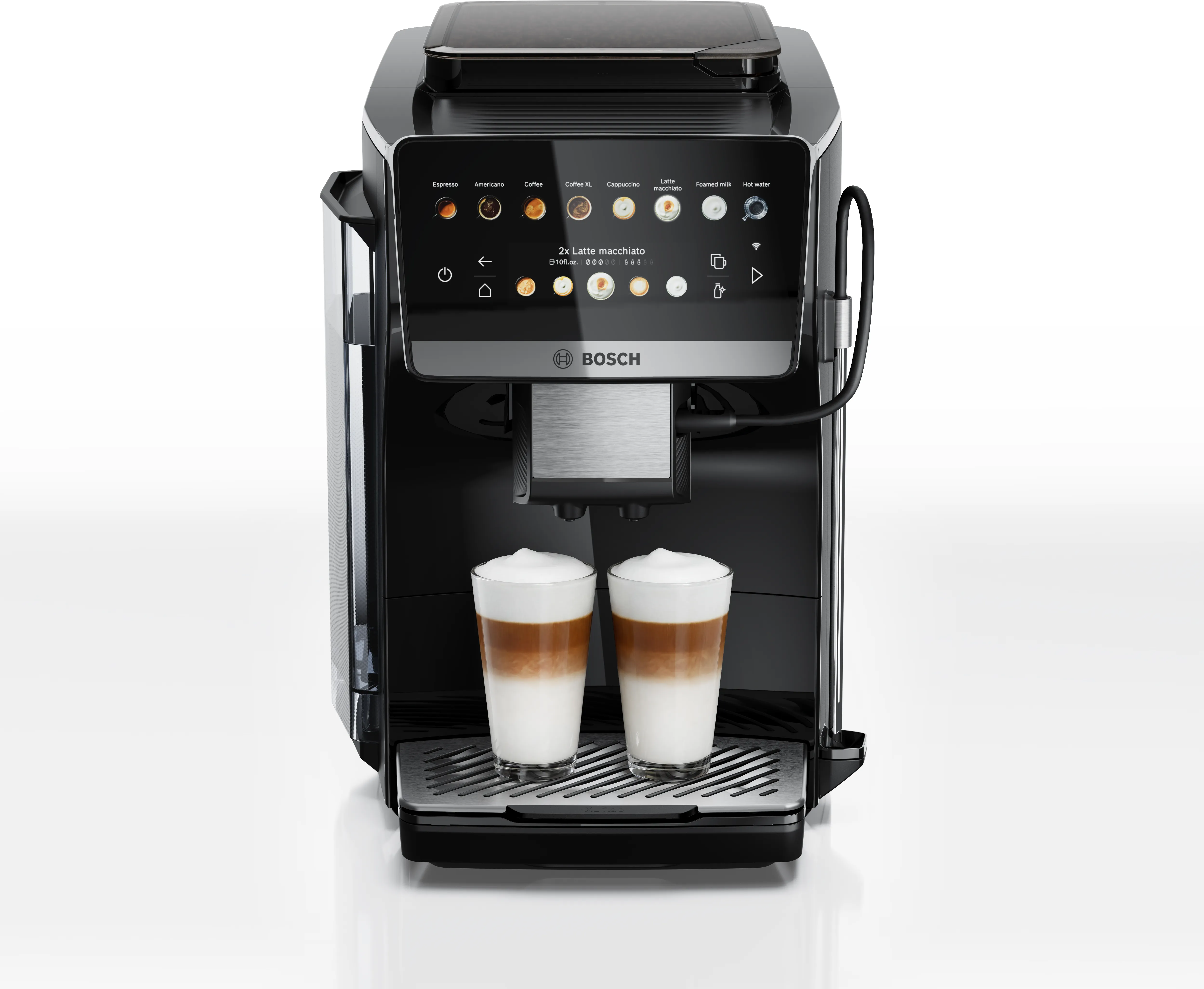 Series 6 Fully Automatic Espresso Machine VeroCafe Piano Black, Removable Water Tank 