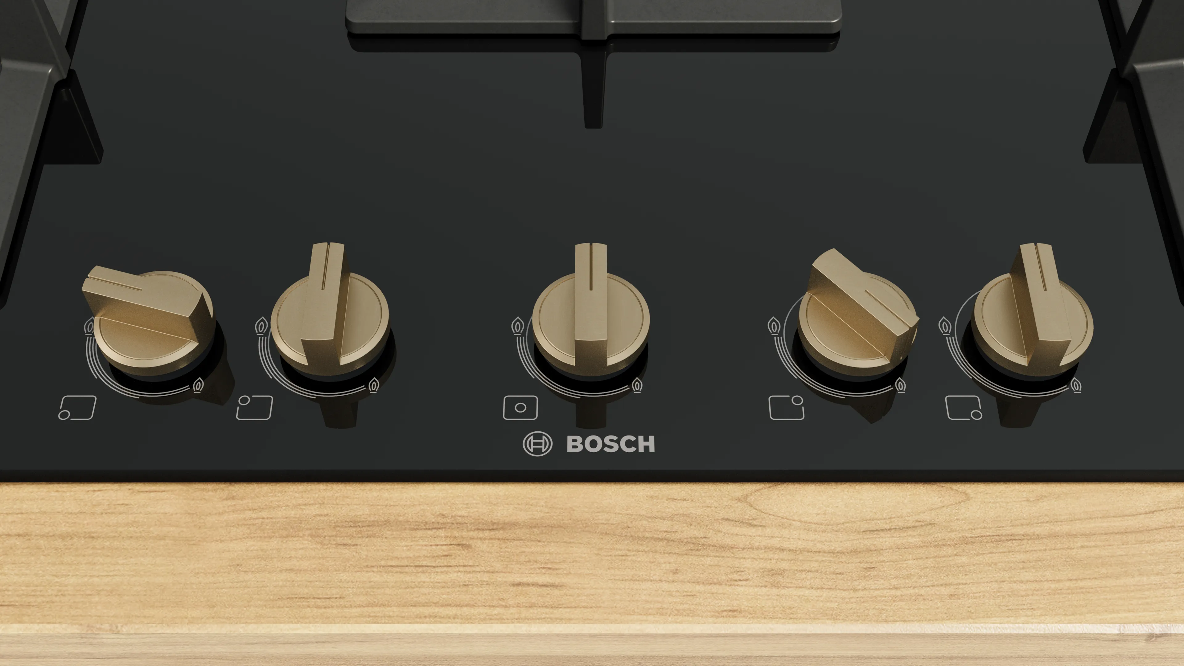 Bosch PNV9B6F21I Series 4 Gas hob 90 cm Tempered glass, Black