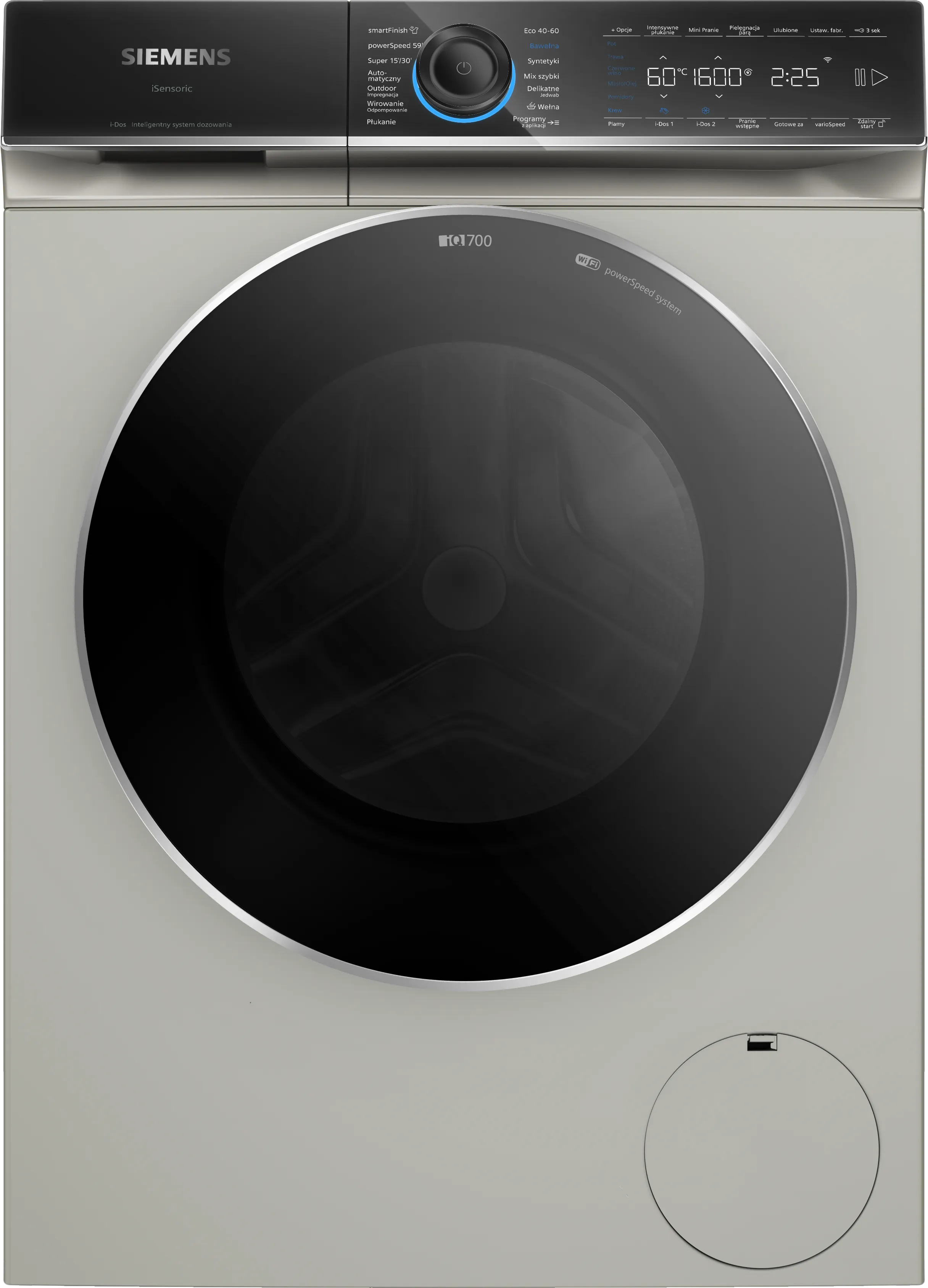 iQ700 Pralka otwierana od frontu 11 kg maks. 1600 obr./min., Srebrny inox 