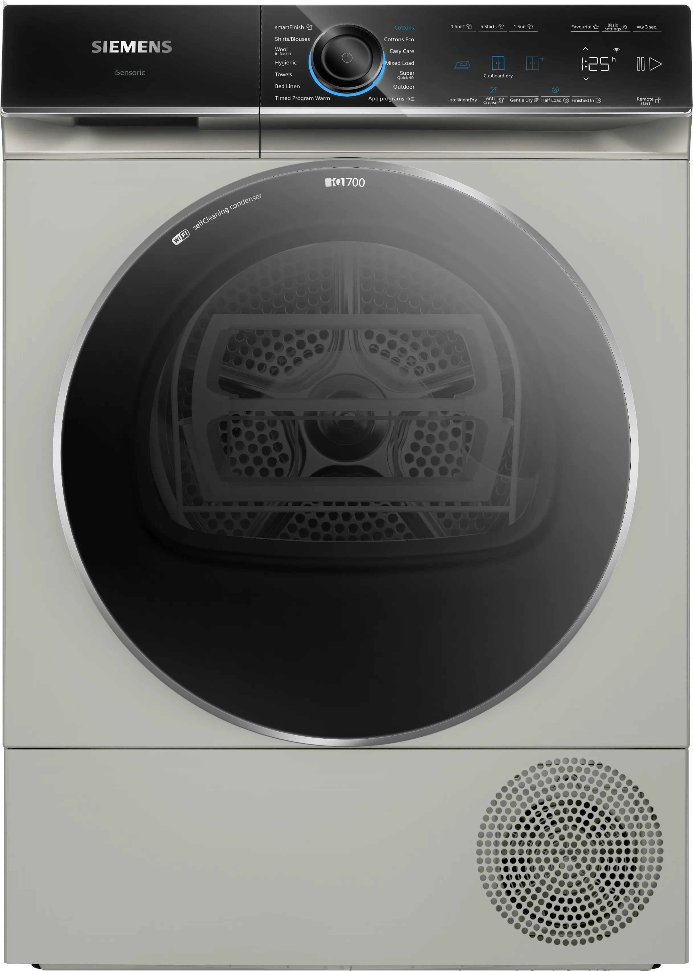 iQ700 heat pump tumble dryer 8 kg Silver Dune 