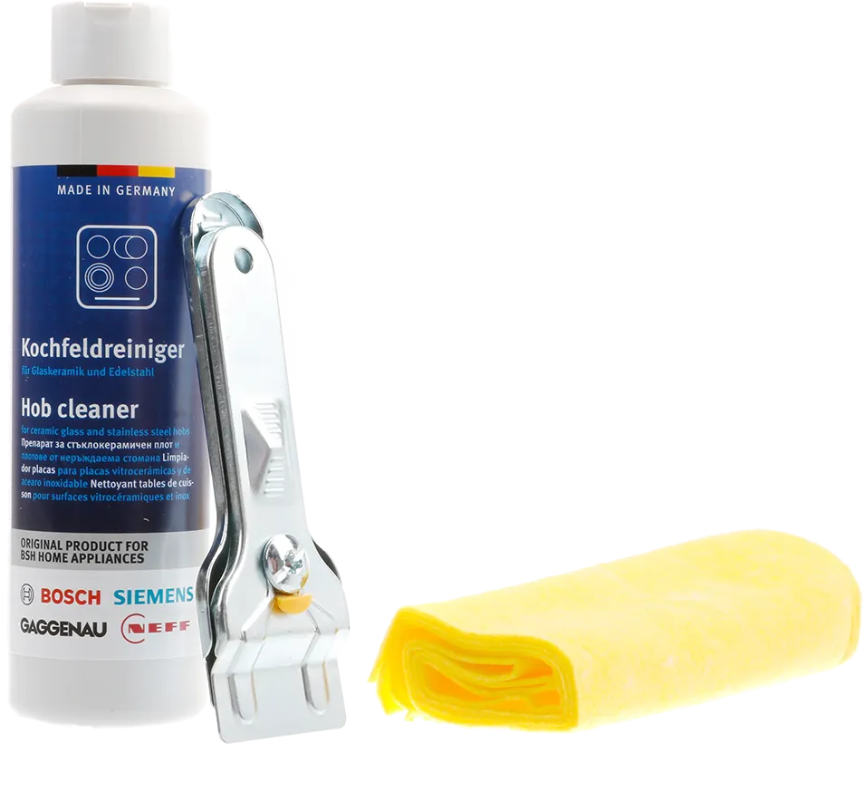 Hob cleaner set Maintenance pack for ceramic glass and induction hobs